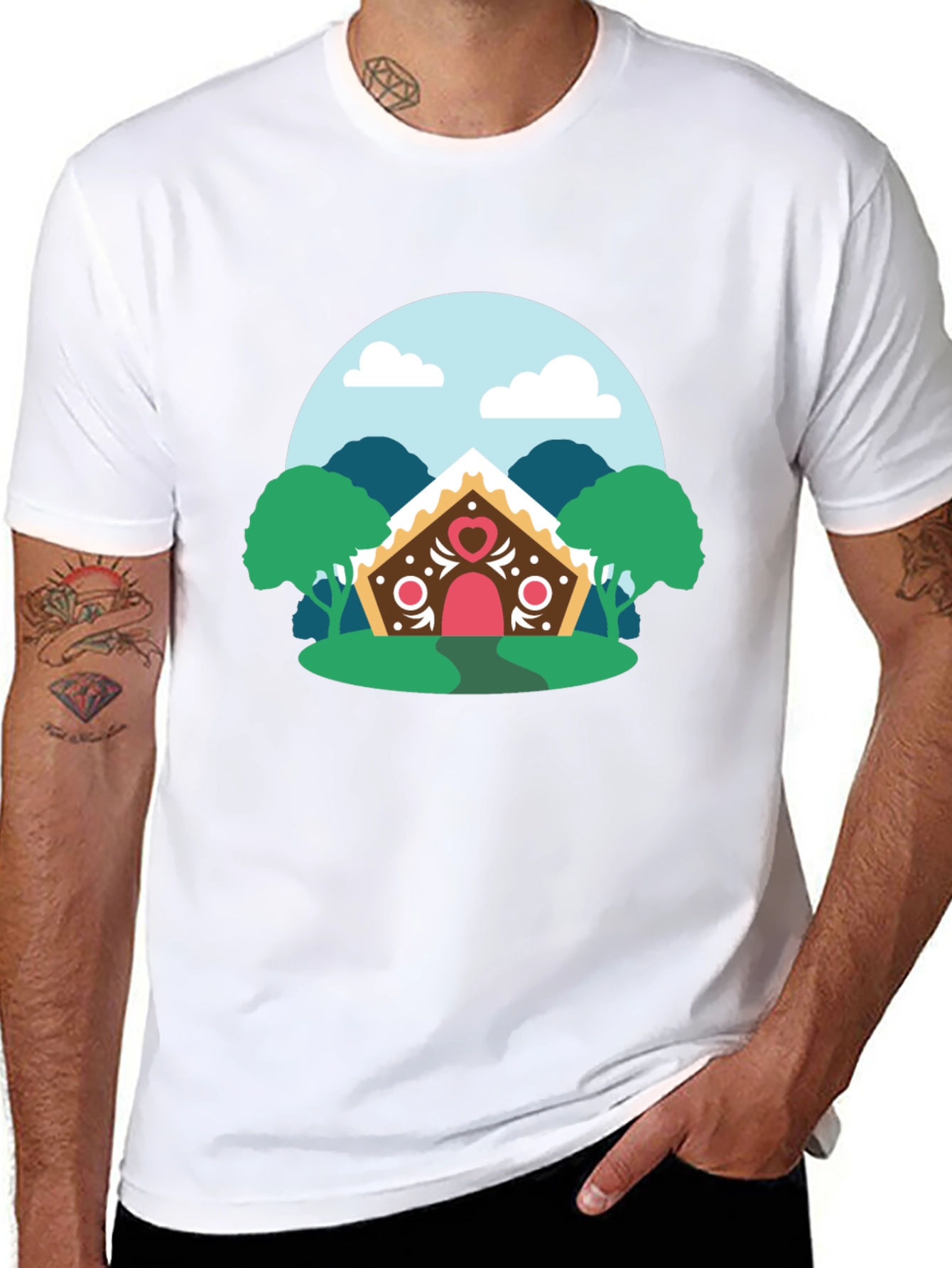 Gingerbread House Graphic Tee - Cozy & Stylish
