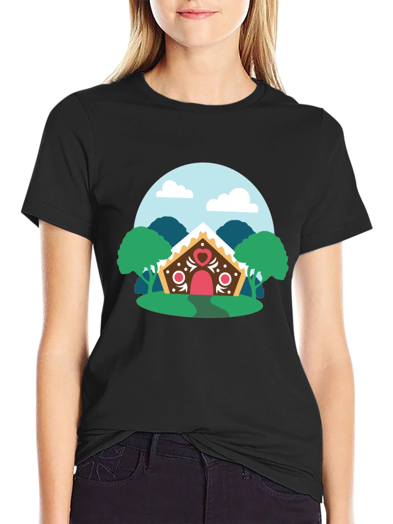 Gingerbread House Graphic Tee - Cozy & Stylish