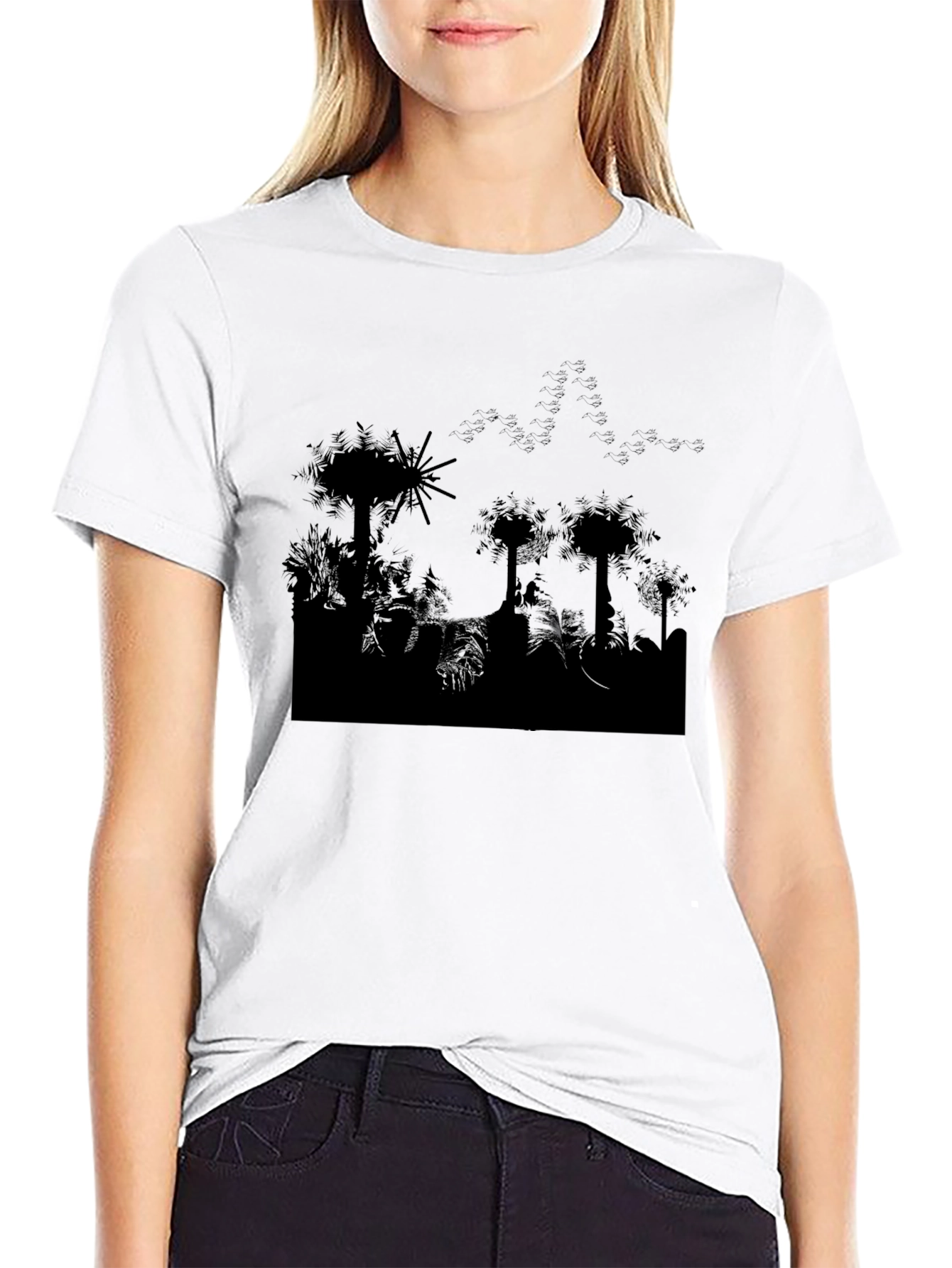 Silhouette Jungle Black T-Shirt