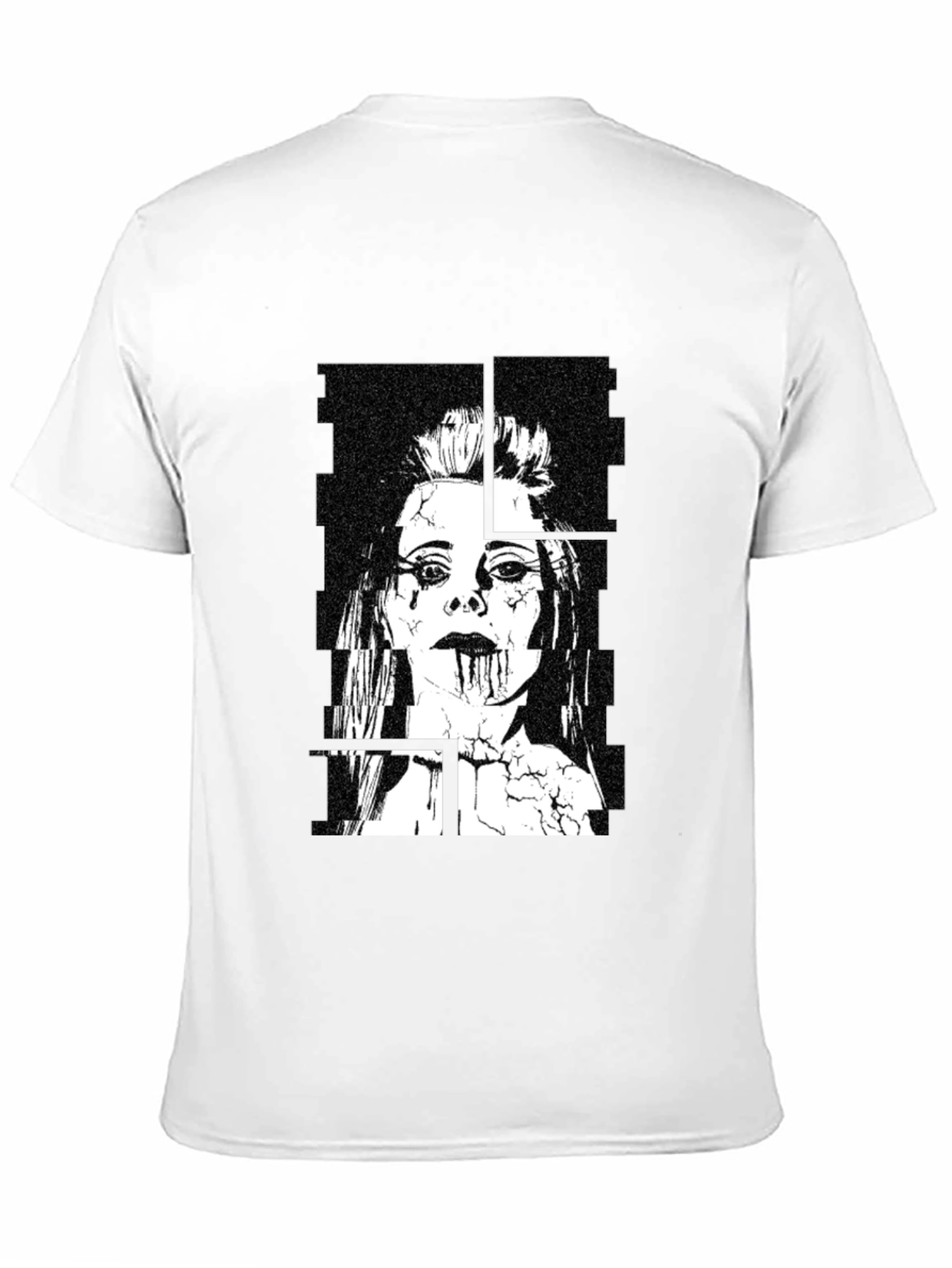 Edgy Black Graphic Tee - Womans Portrait