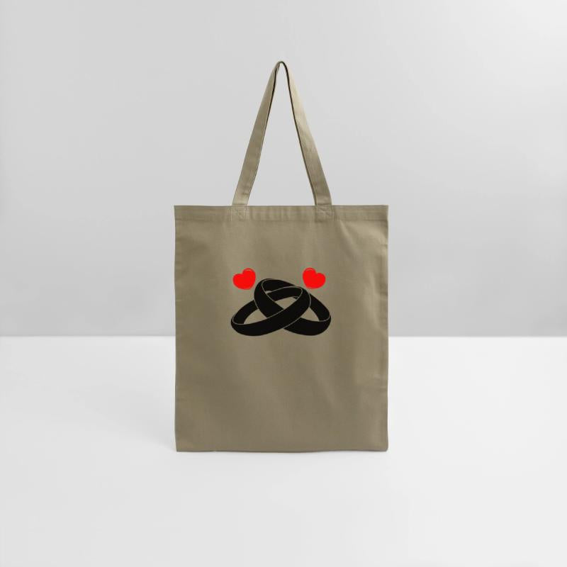 Wedding rings with hearts