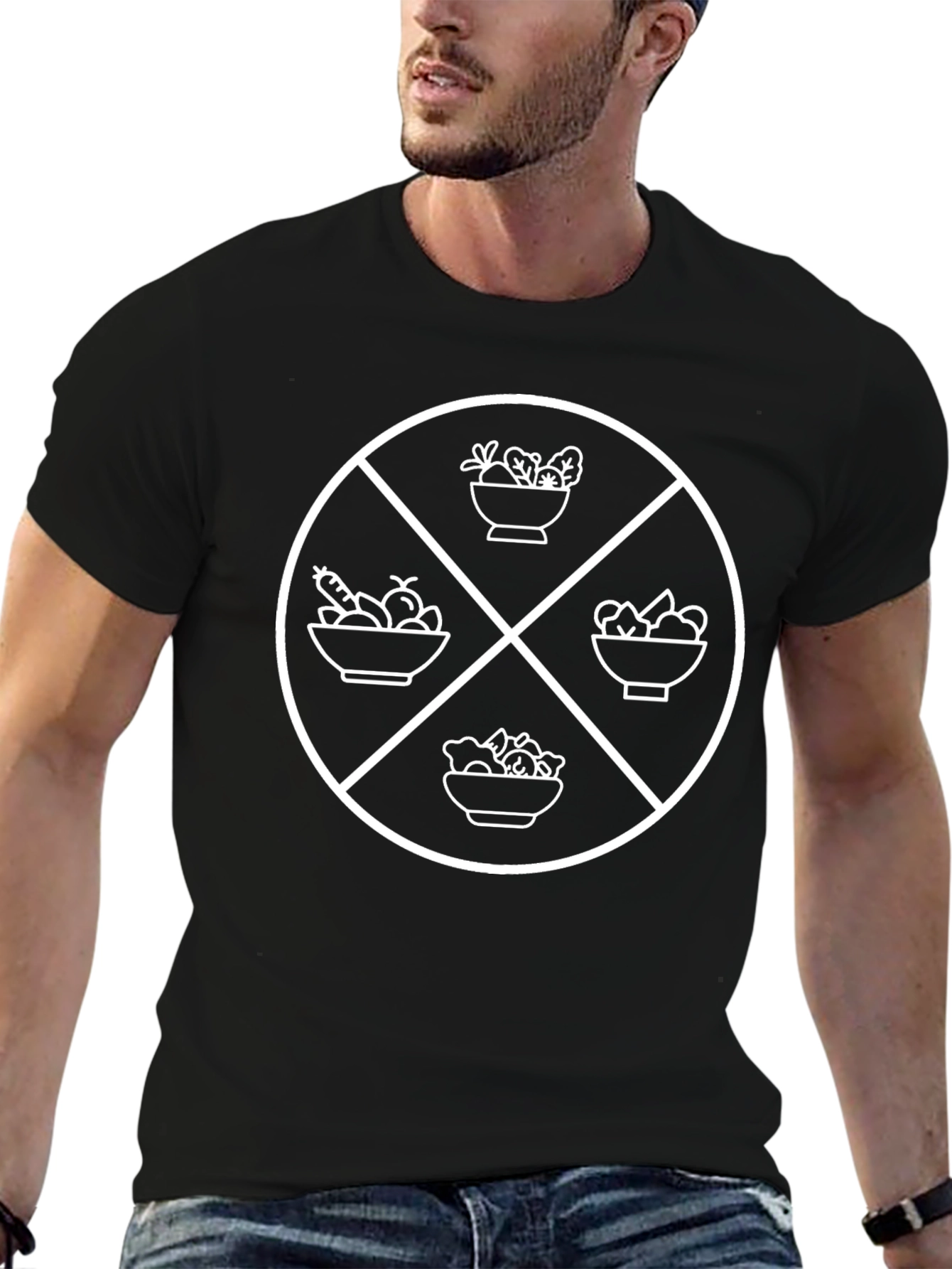 Vegan Food T-Shirt - Black Graphic Tee