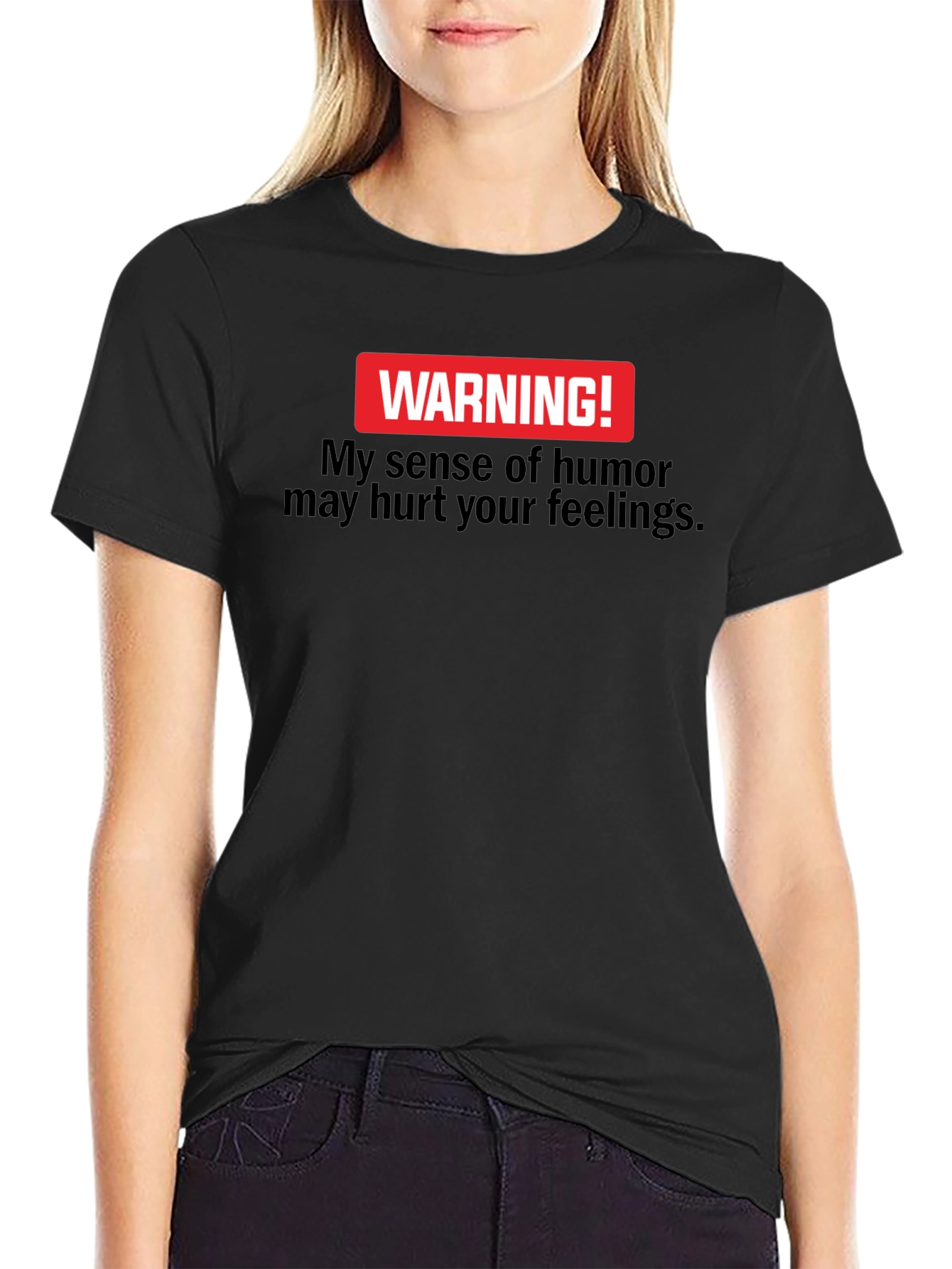 Warning! My Sense Of Humor Black T-Shirt