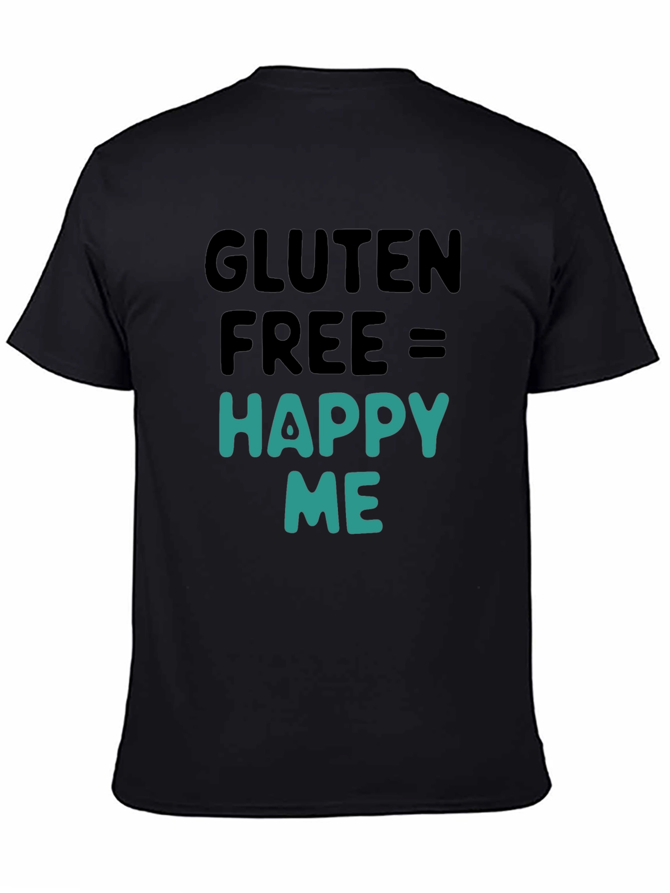 Gluten Free Happy Me Black Graphic Tee