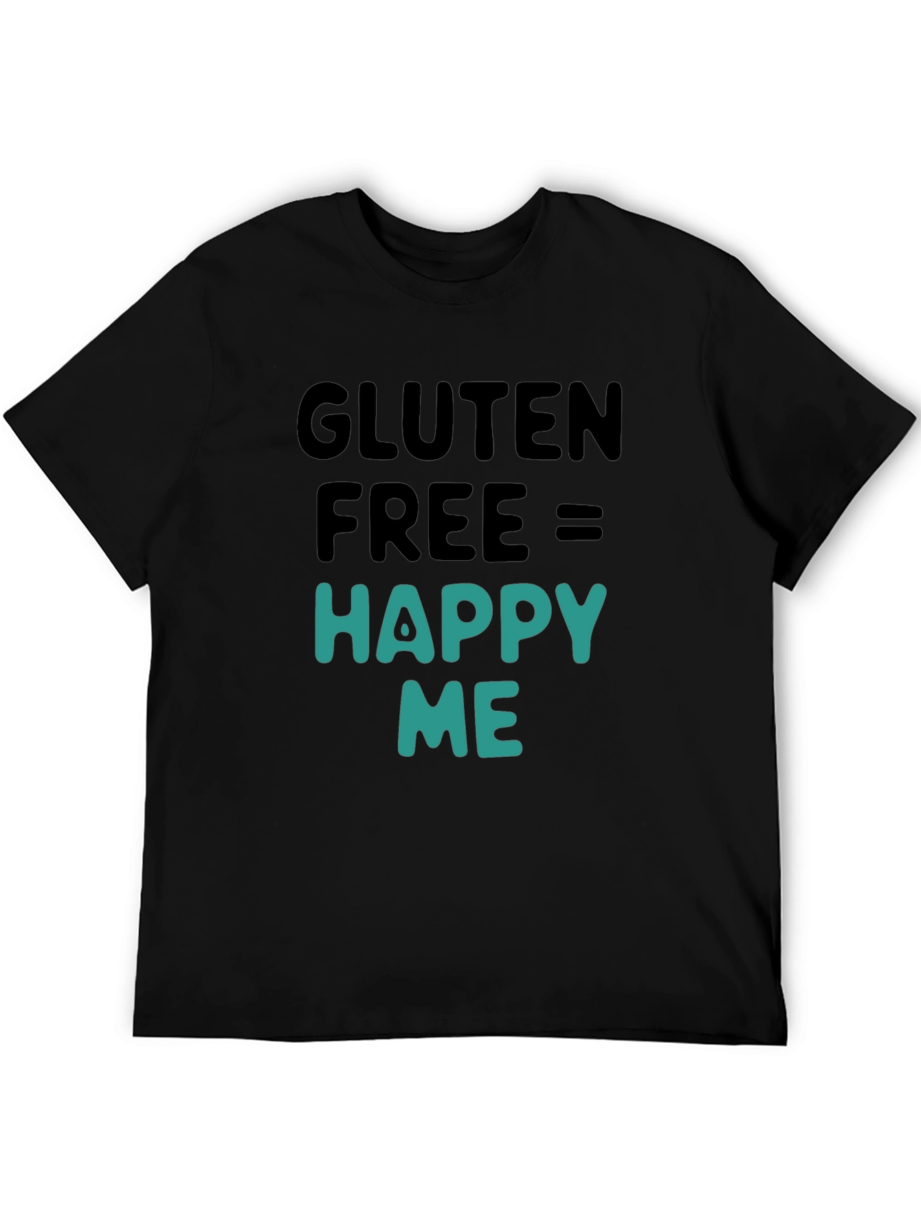 Gluten Free Happy Me Black Graphic Tee