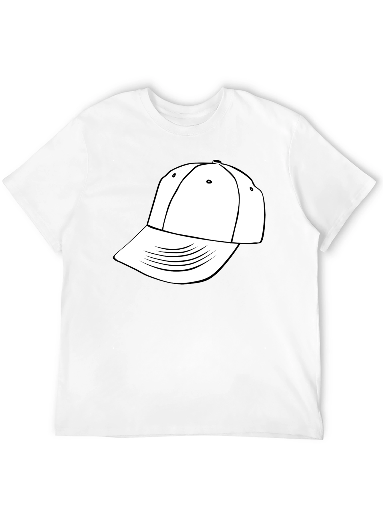Cool Black T-Shirt with White Hat Graphic