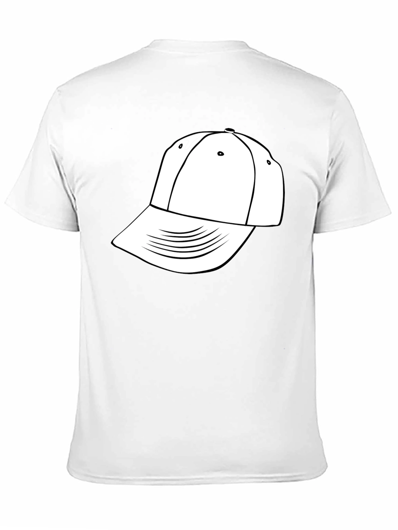 Cool Black T-Shirt with White Hat Graphic