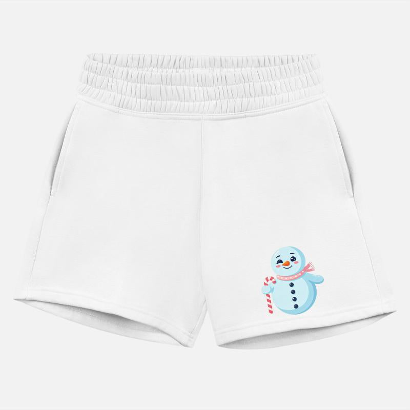 Whimsical Snowman with Candy Cane