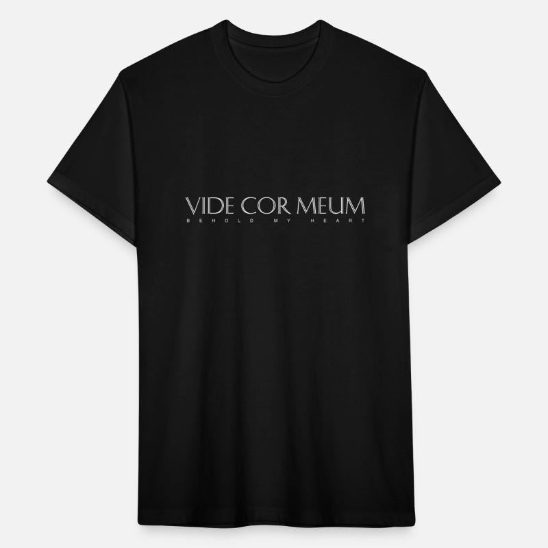 White Latin Quote: Vide Cor Meum (Behold My Heart)