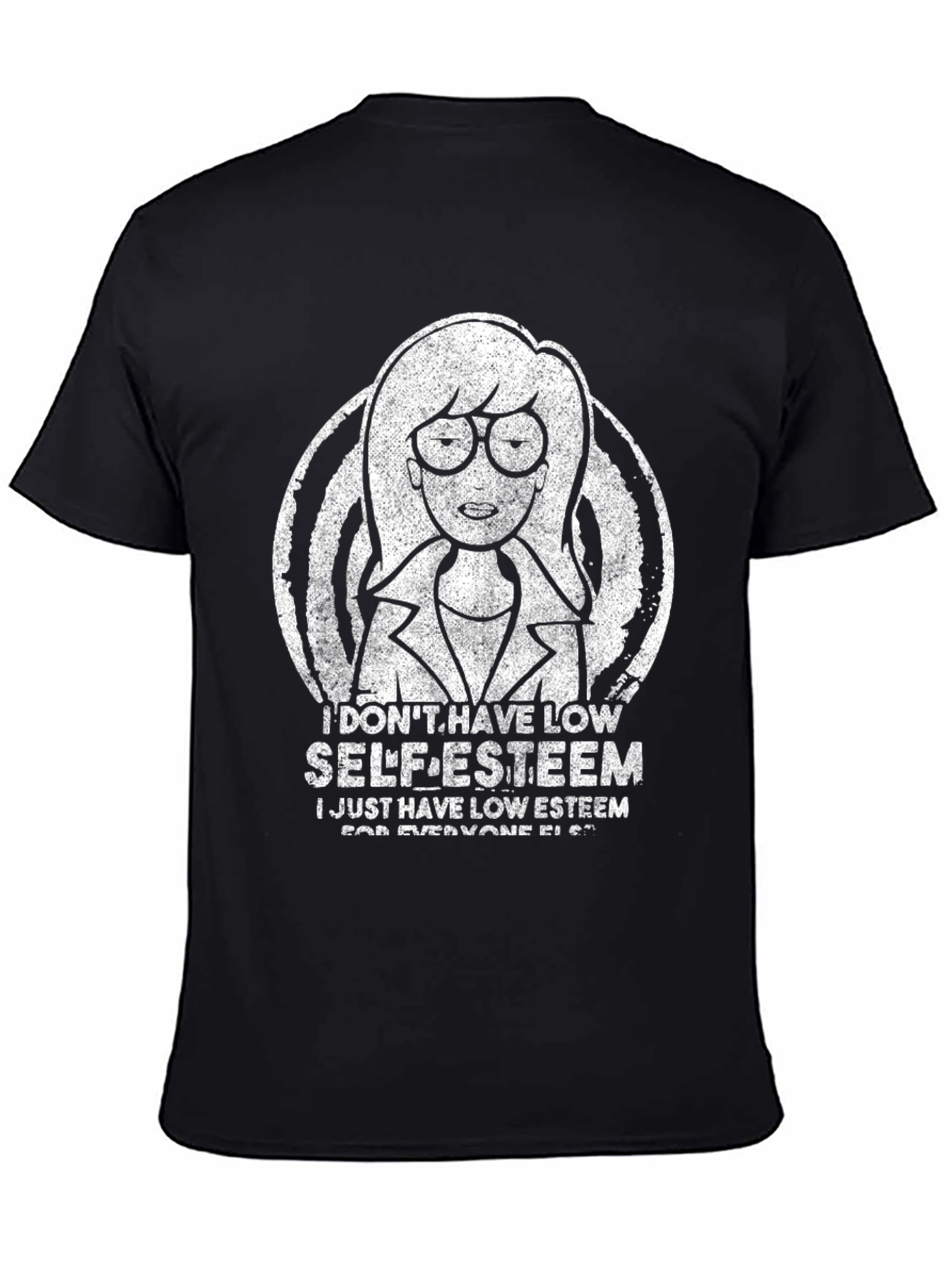 Daria Low Self-Esteem Graphic Tee - Black