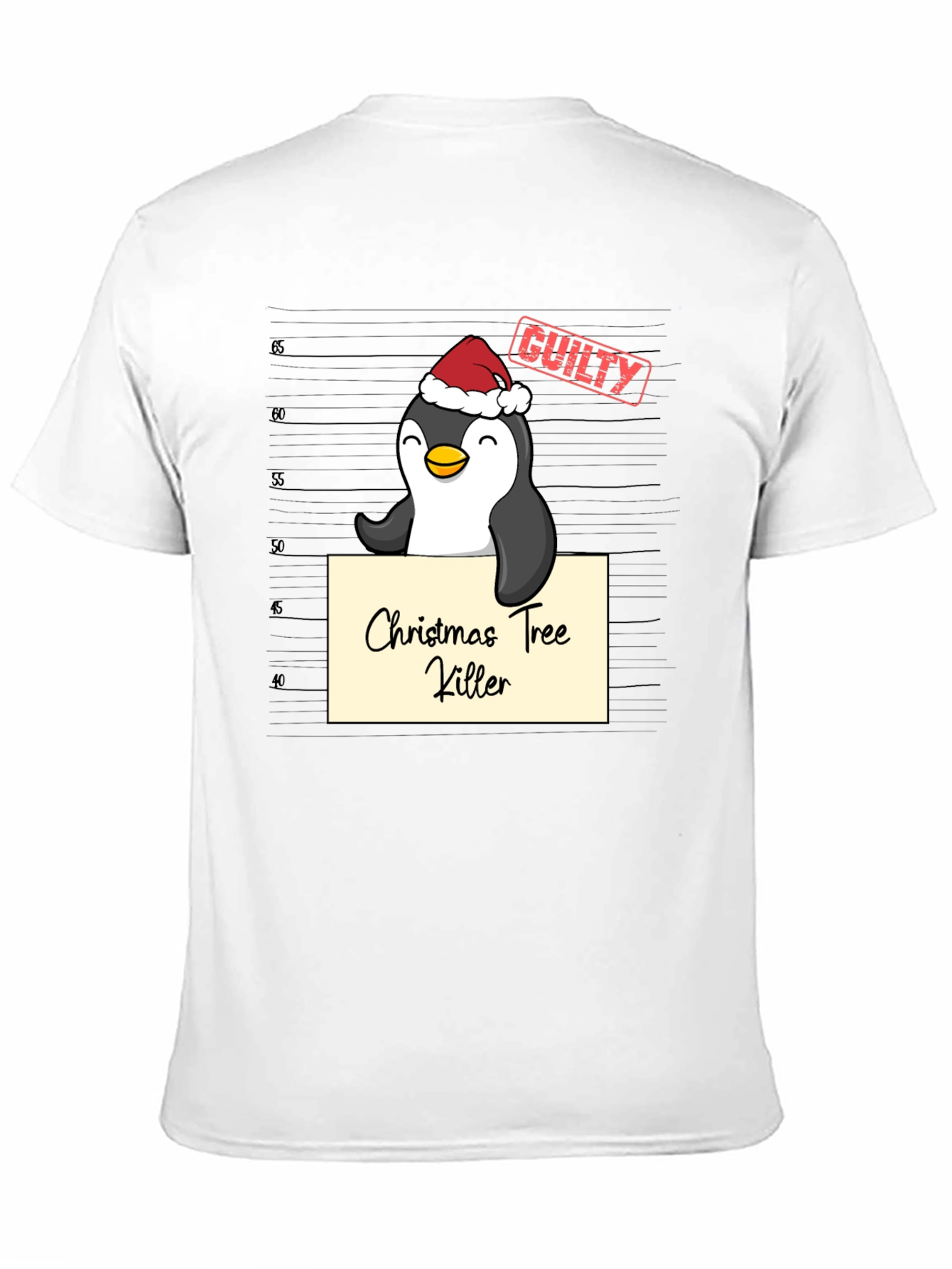 Christmas Tree Killer Penguin Graphic Tee
