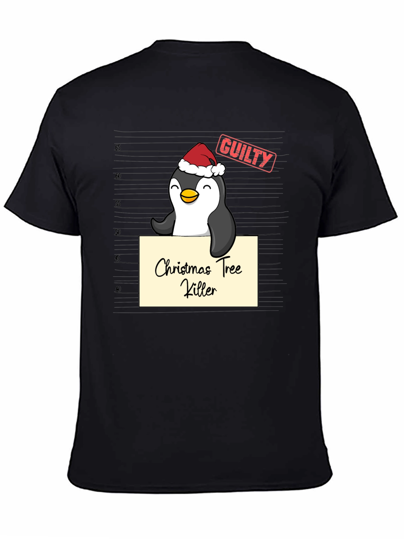 Christmas Tree Killer Penguin Graphic Tee