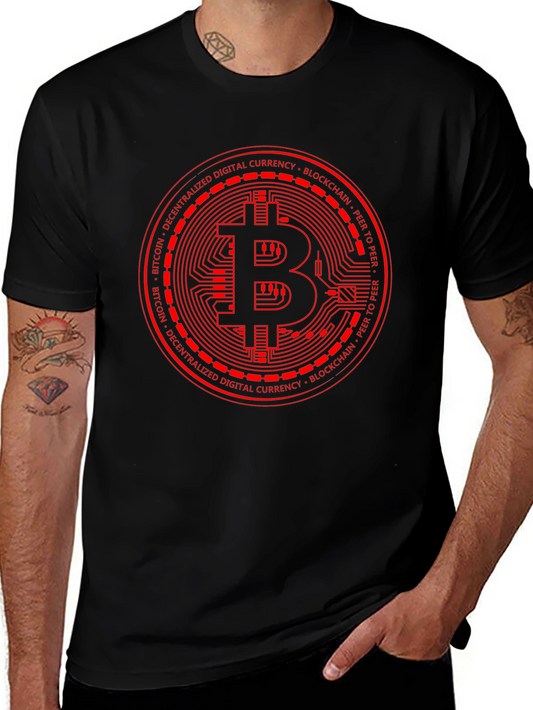 Bitcoin Blockchain Graphic Tee - Black