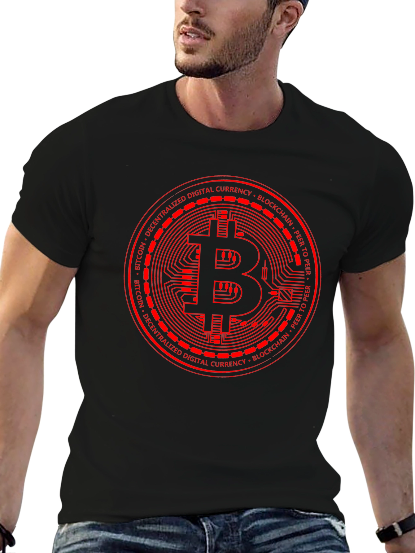 Bitcoin Blockchain Graphic Tee - Black