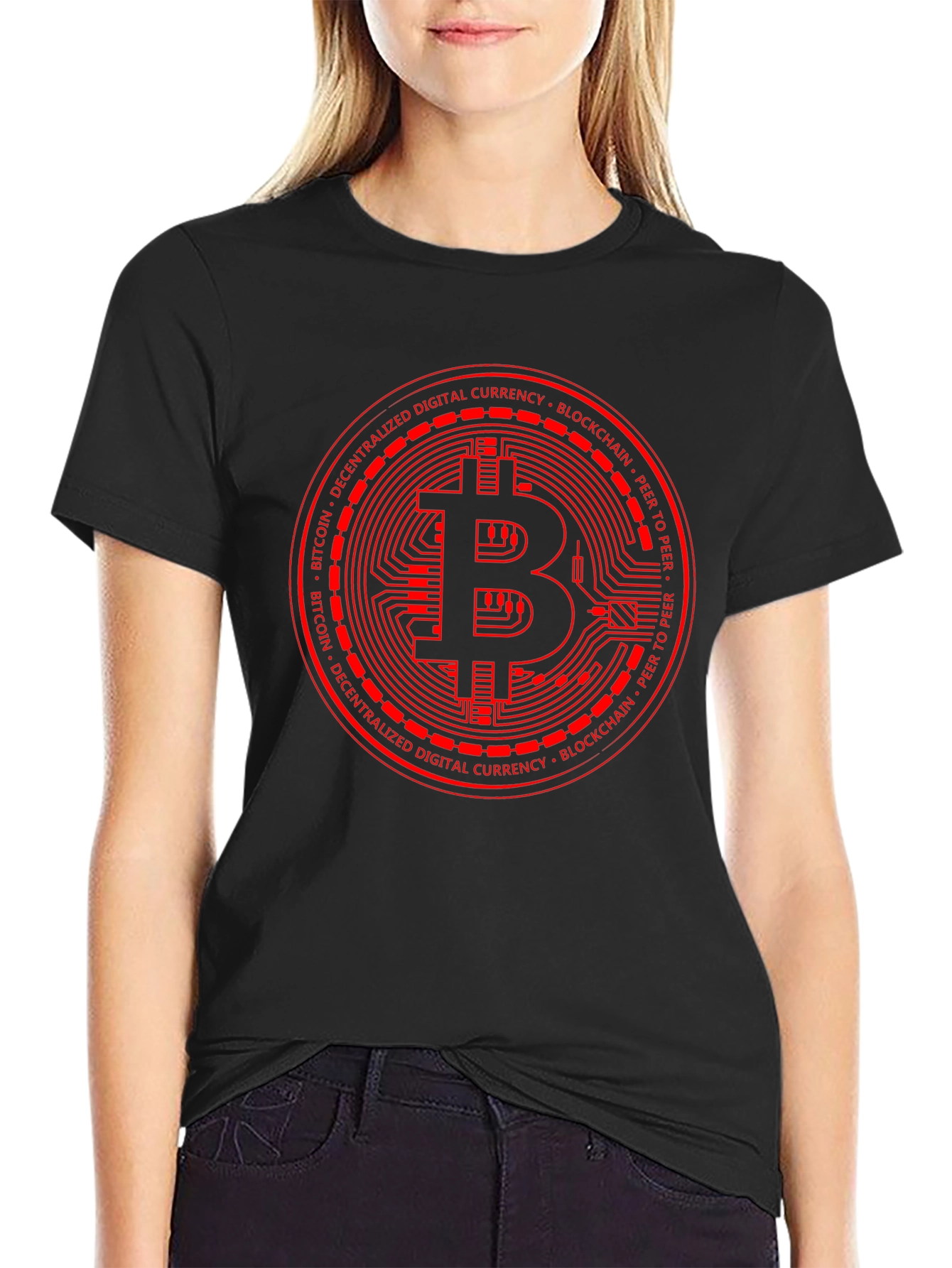 Bitcoin Blockchain Graphic Tee - Black