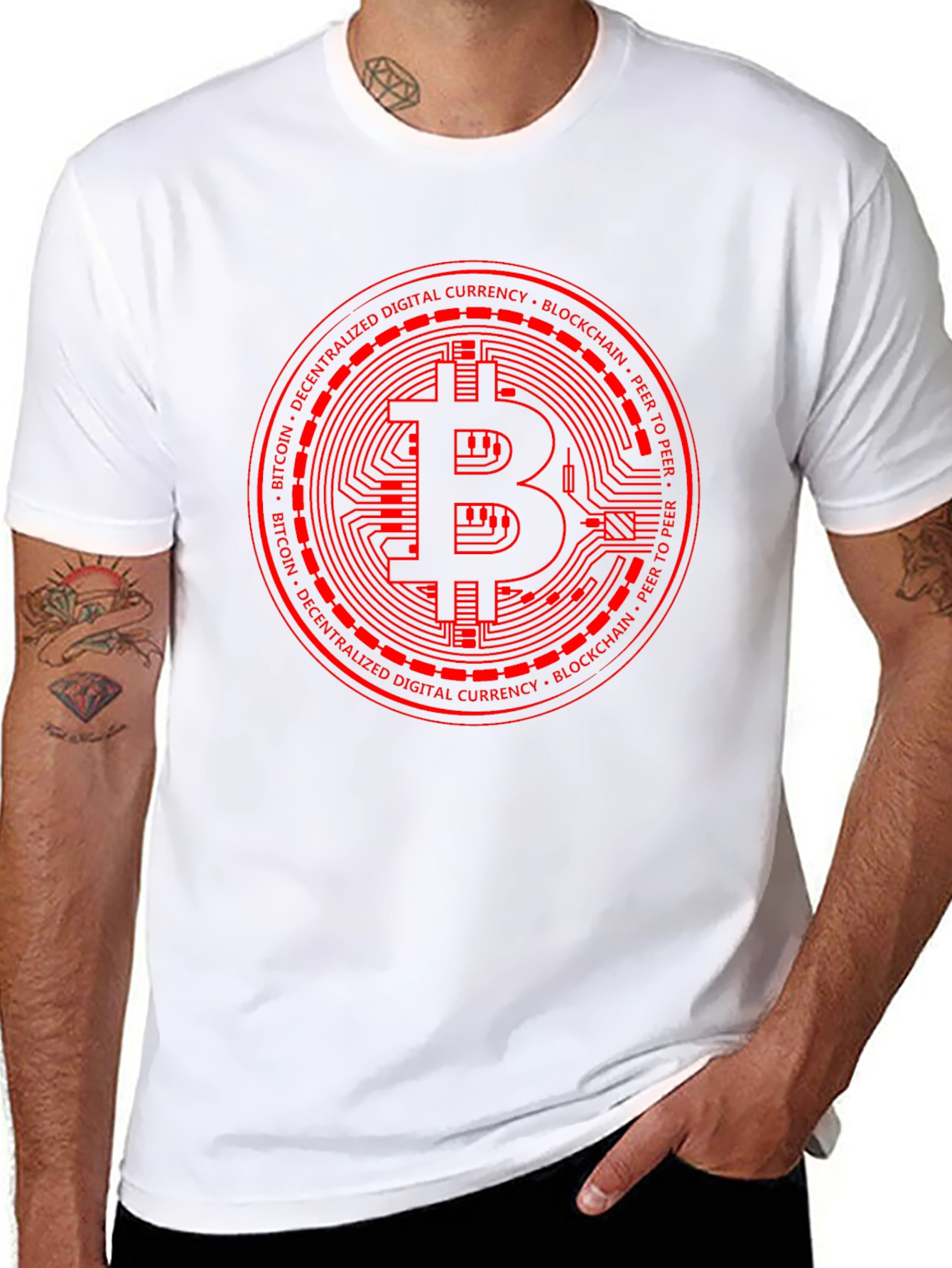 Bitcoin Blockchain Graphic Tee - Black