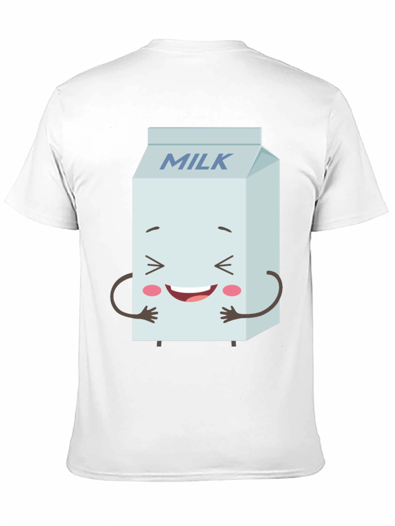 Funny Milk Carton Graphic Tee - Black Crewneck T-Shirt