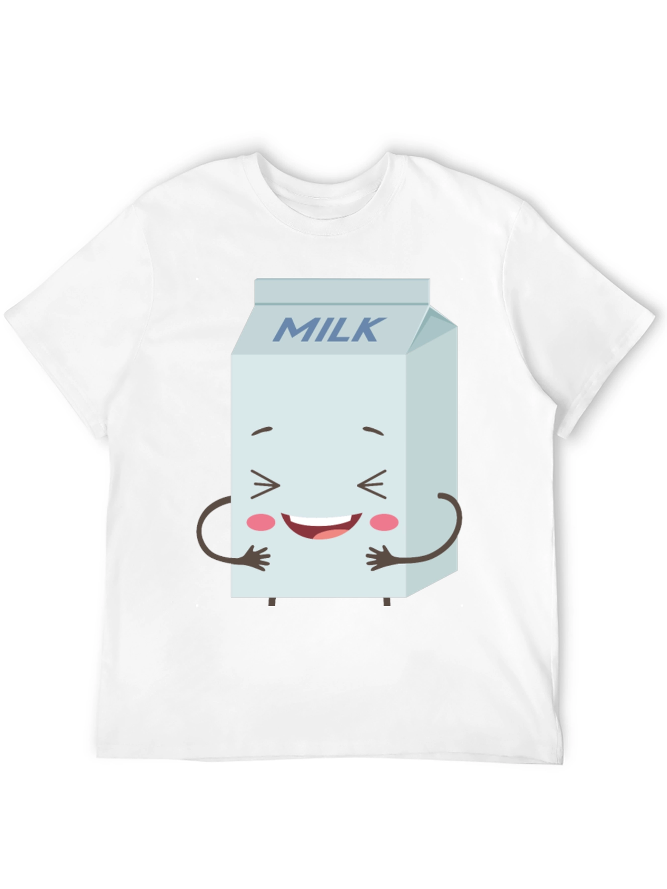 Funny Milk Carton Graphic Tee - Black Crewneck T-Shirt