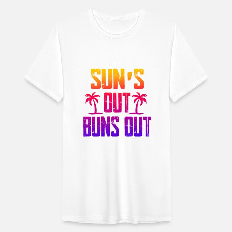 Womens Suns Out Buns Out Funny Summer
