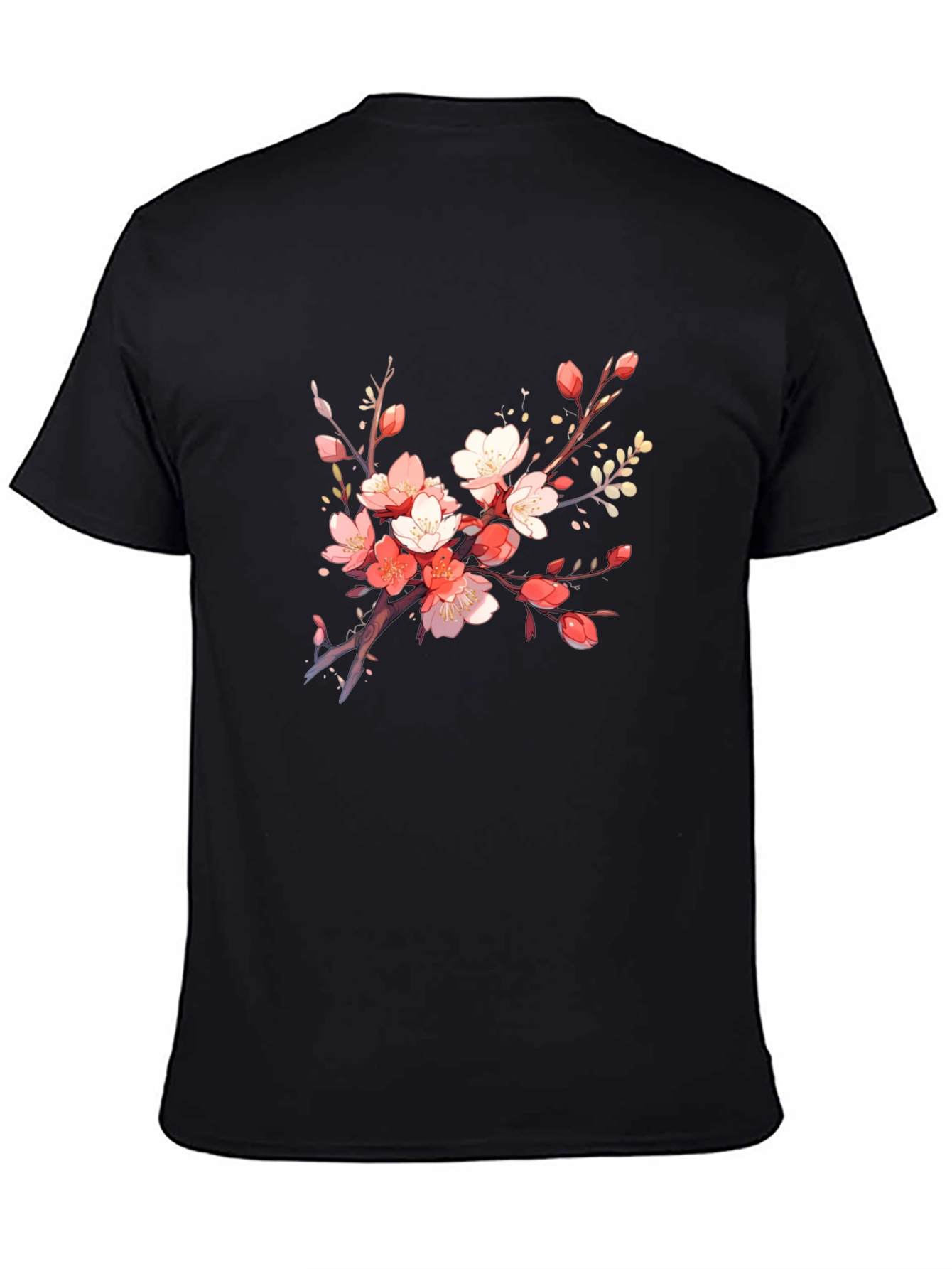 Blossom Branch Tee - Elegant Floral Design