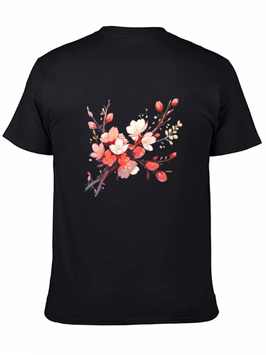 Blossom Branch Tee - Elegant Floral Design