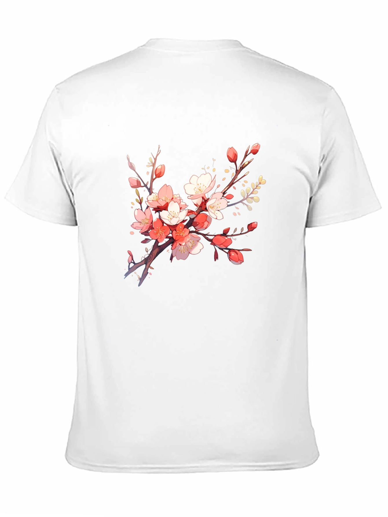 Blossom Branch Tee - Elegant Floral Design