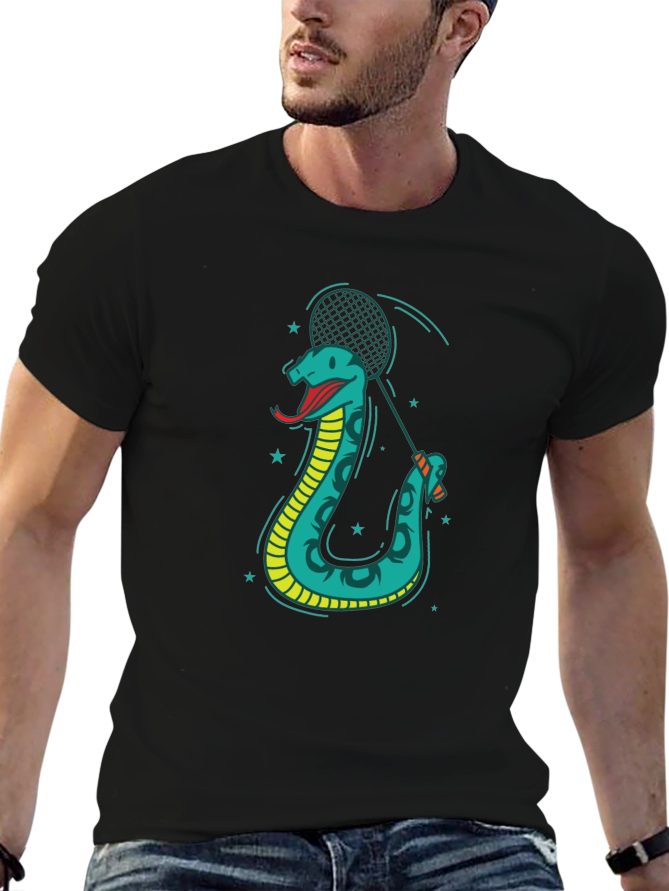Cool Snake Badminton T-Shirt