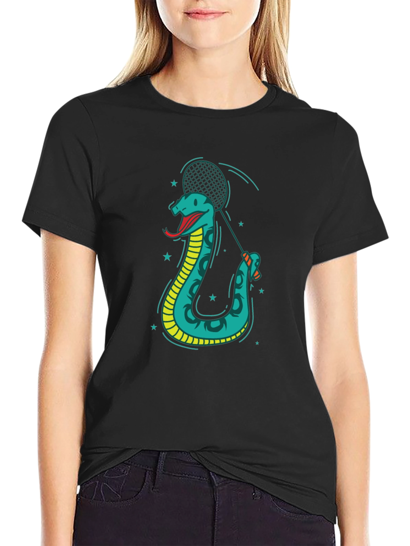 Cool Snake Badminton T-Shirt