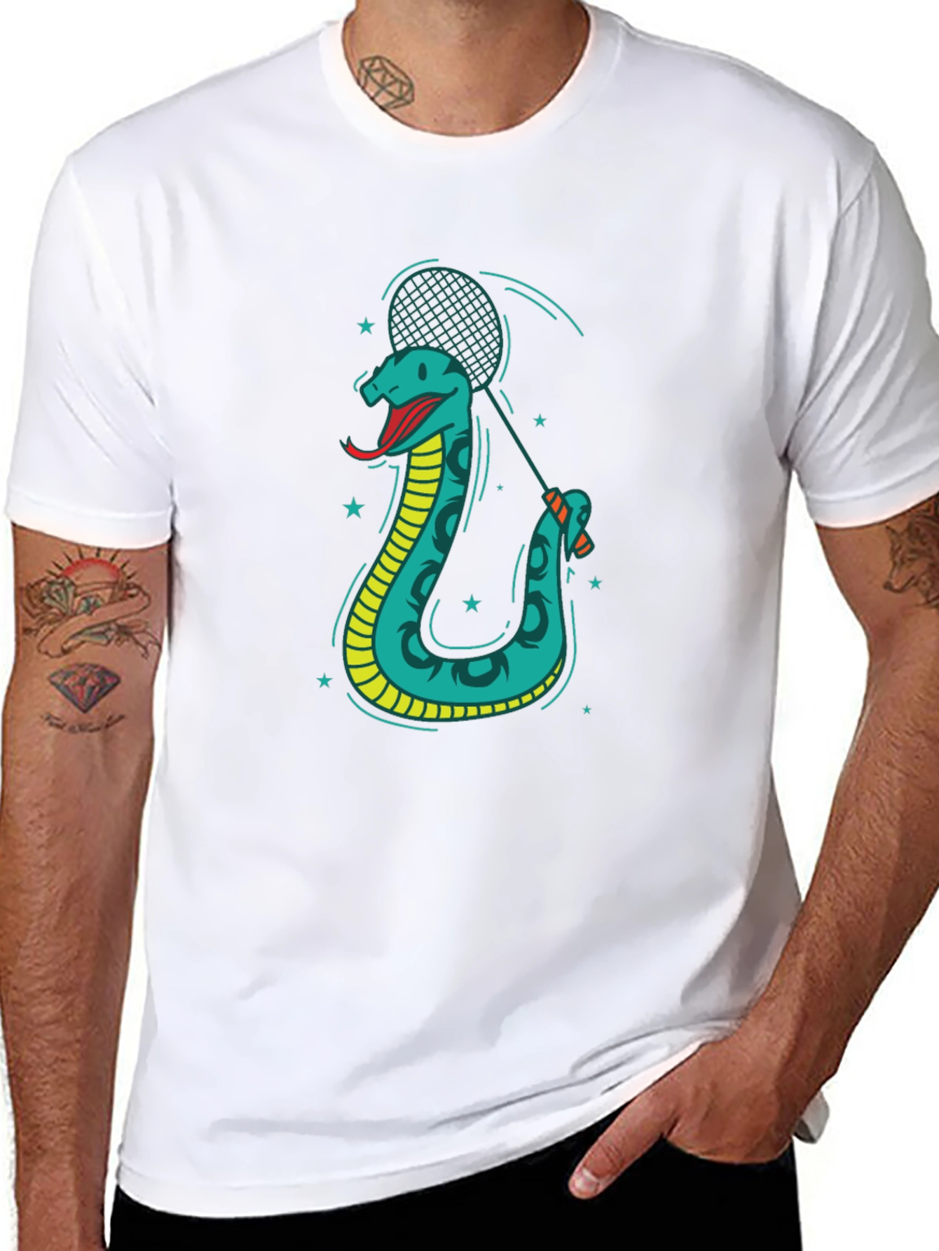 Cool Snake Badminton T-Shirt