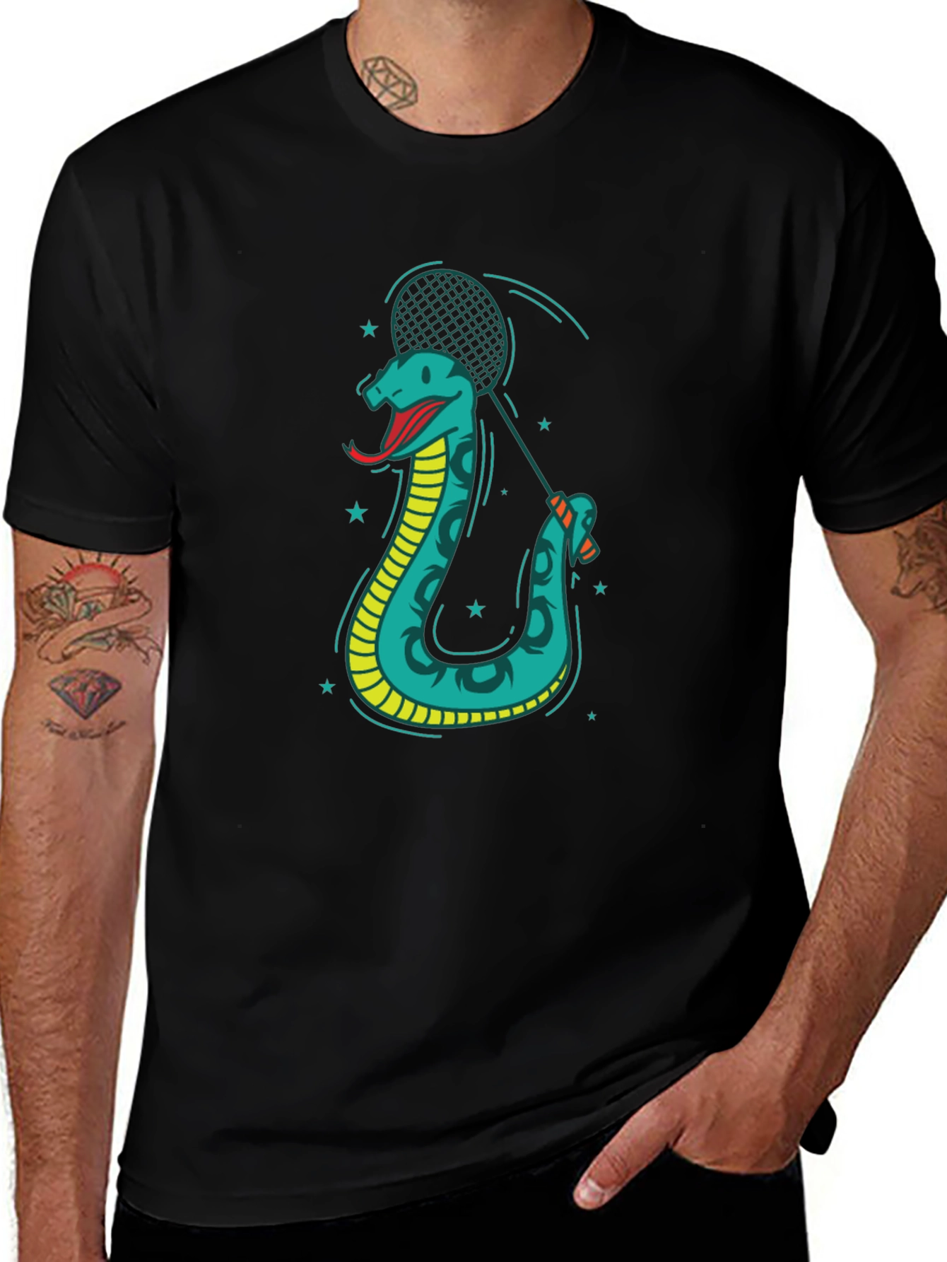 Cool Snake Badminton T-Shirt