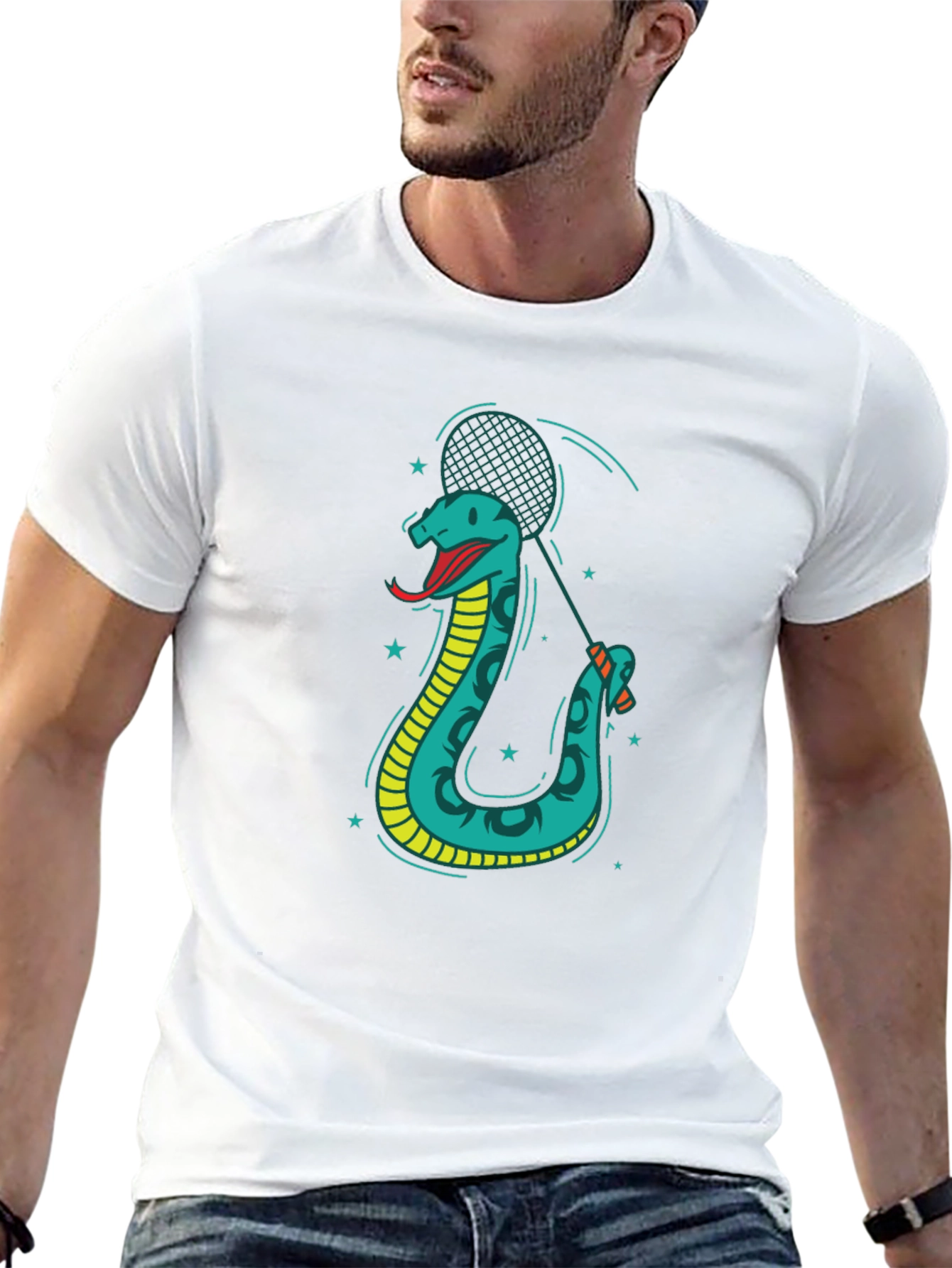 Cool Snake Badminton T-Shirt