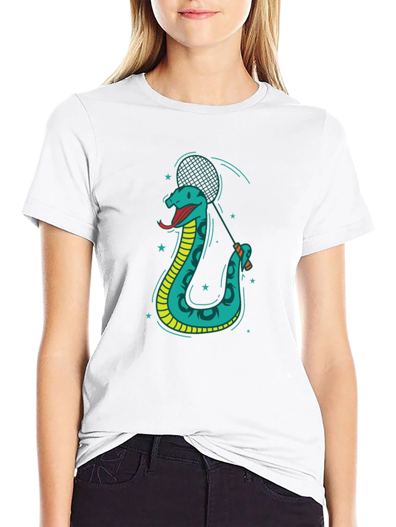 Cool Snake Badminton T-Shirt