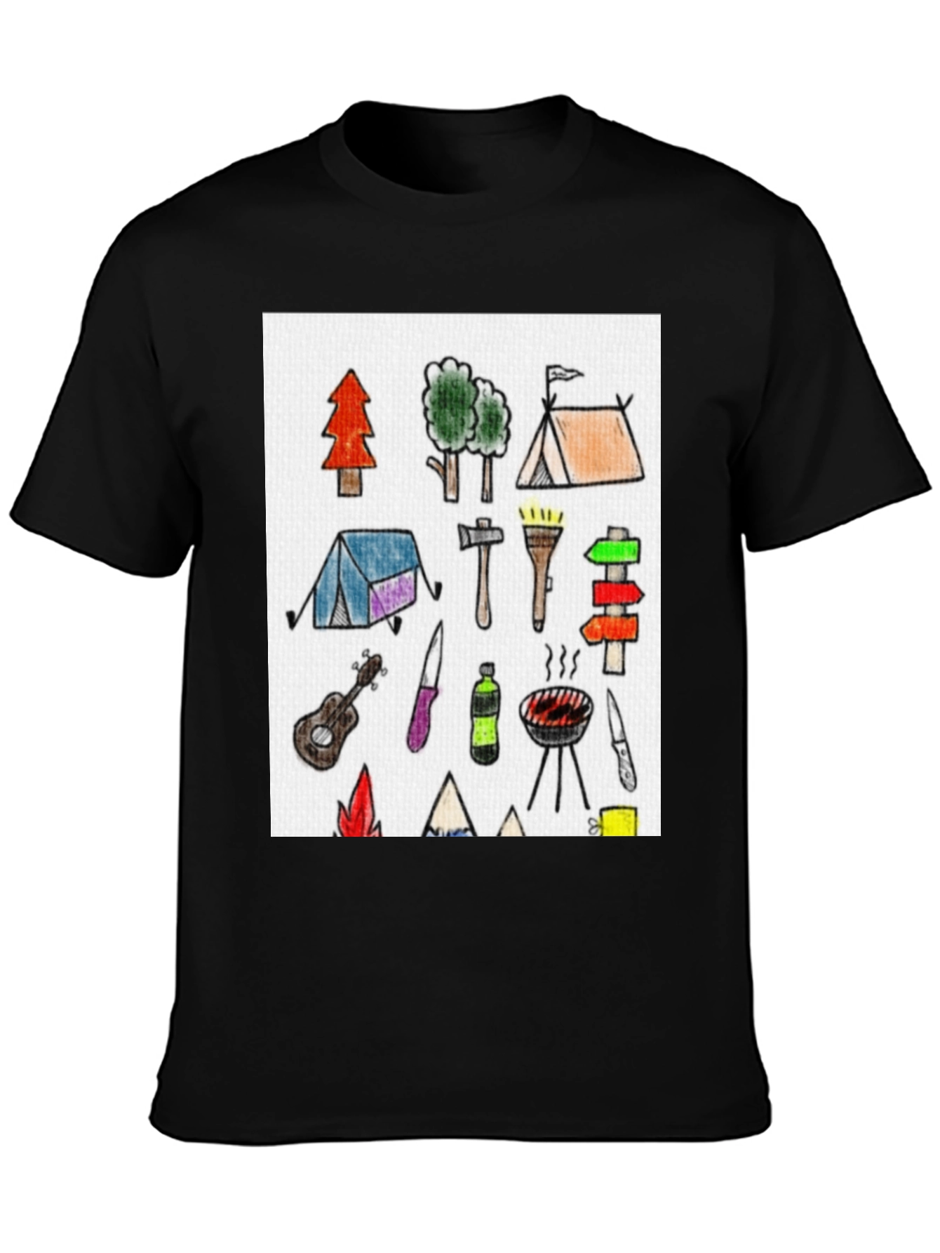 Camping Doodle Graphic Tee