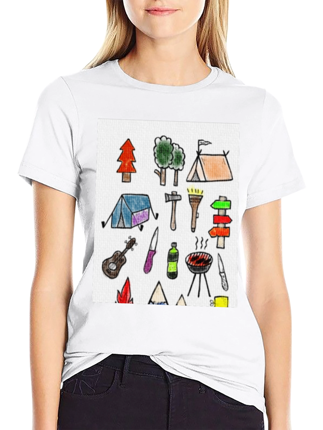 Camping Doodle Graphic Tee