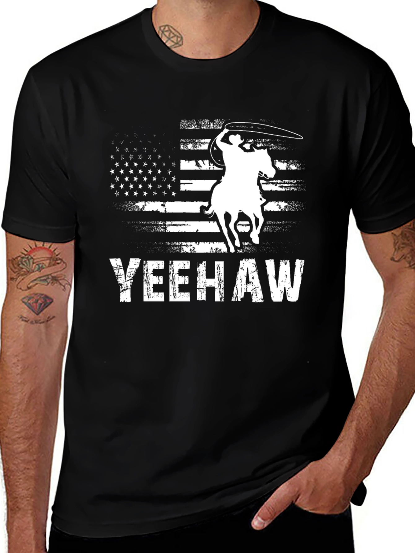 Yeehaw American Flag Graphic Tee