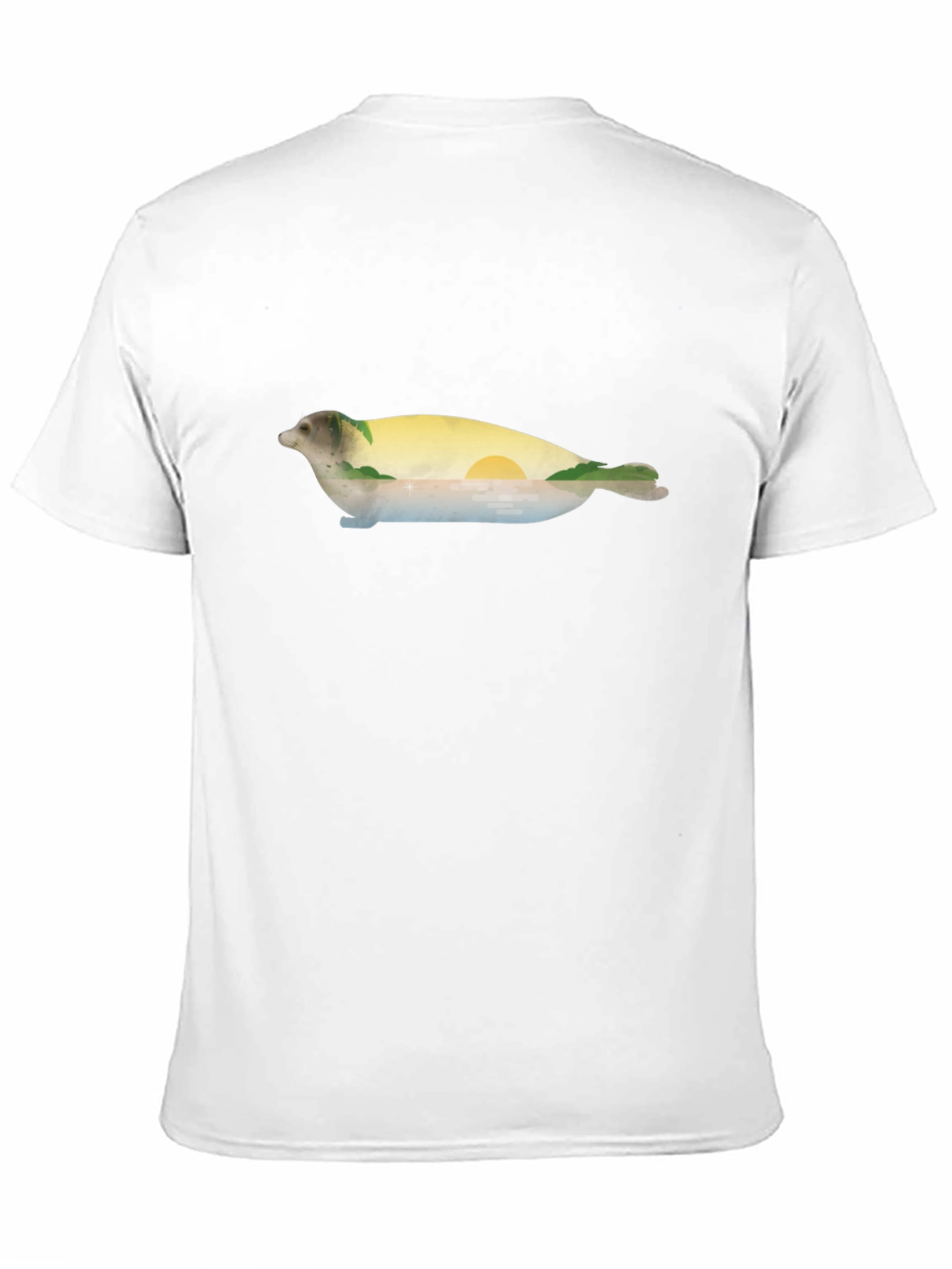 Seal Landscape Graphic Tee - Black Cotton Comfort