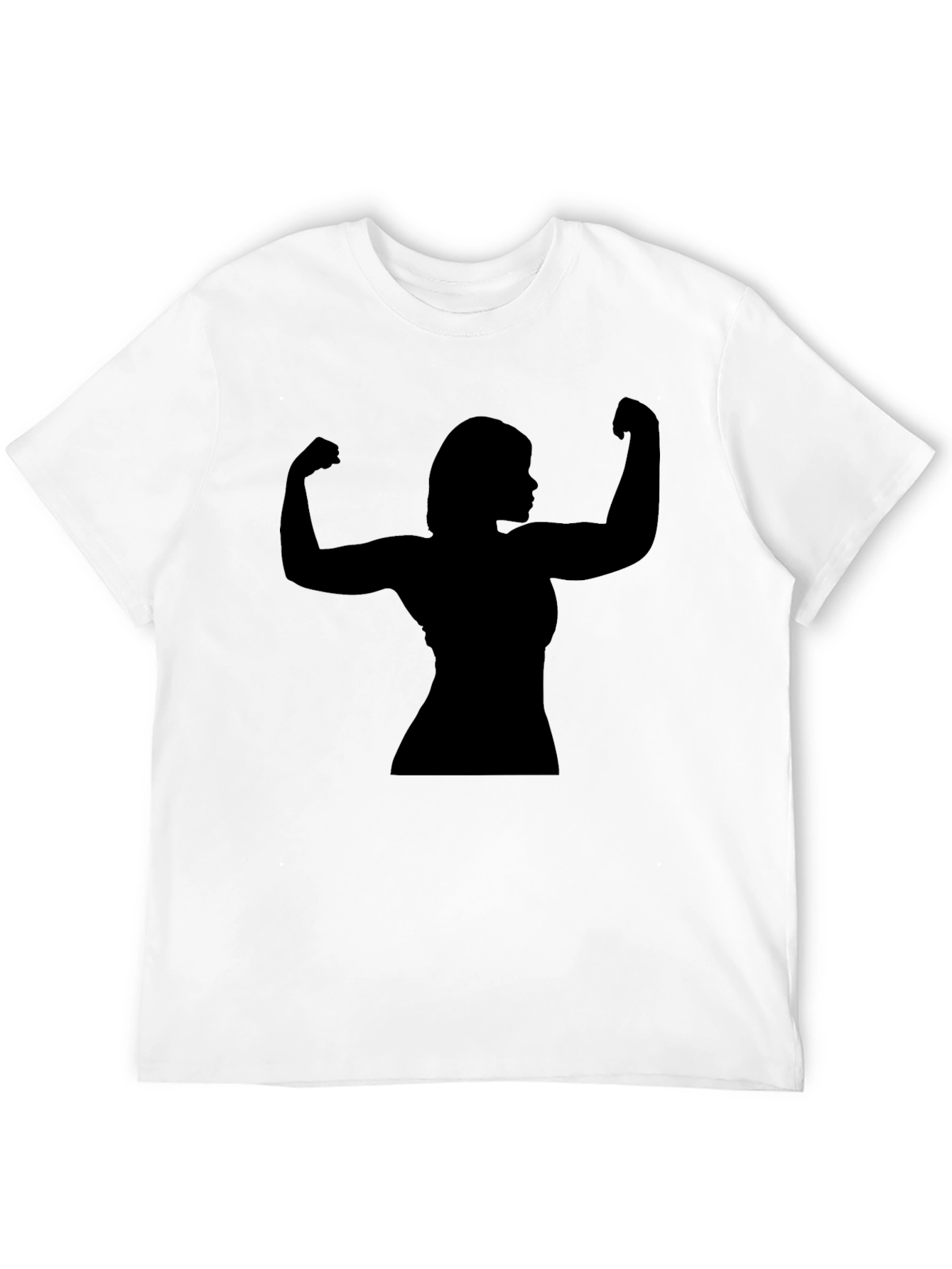 Silhouette Strong Woman Flexing T-Shirt