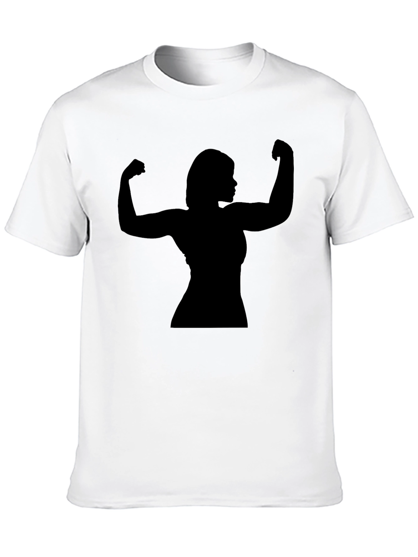 Silhouette Strong Woman Flexing T-Shirt