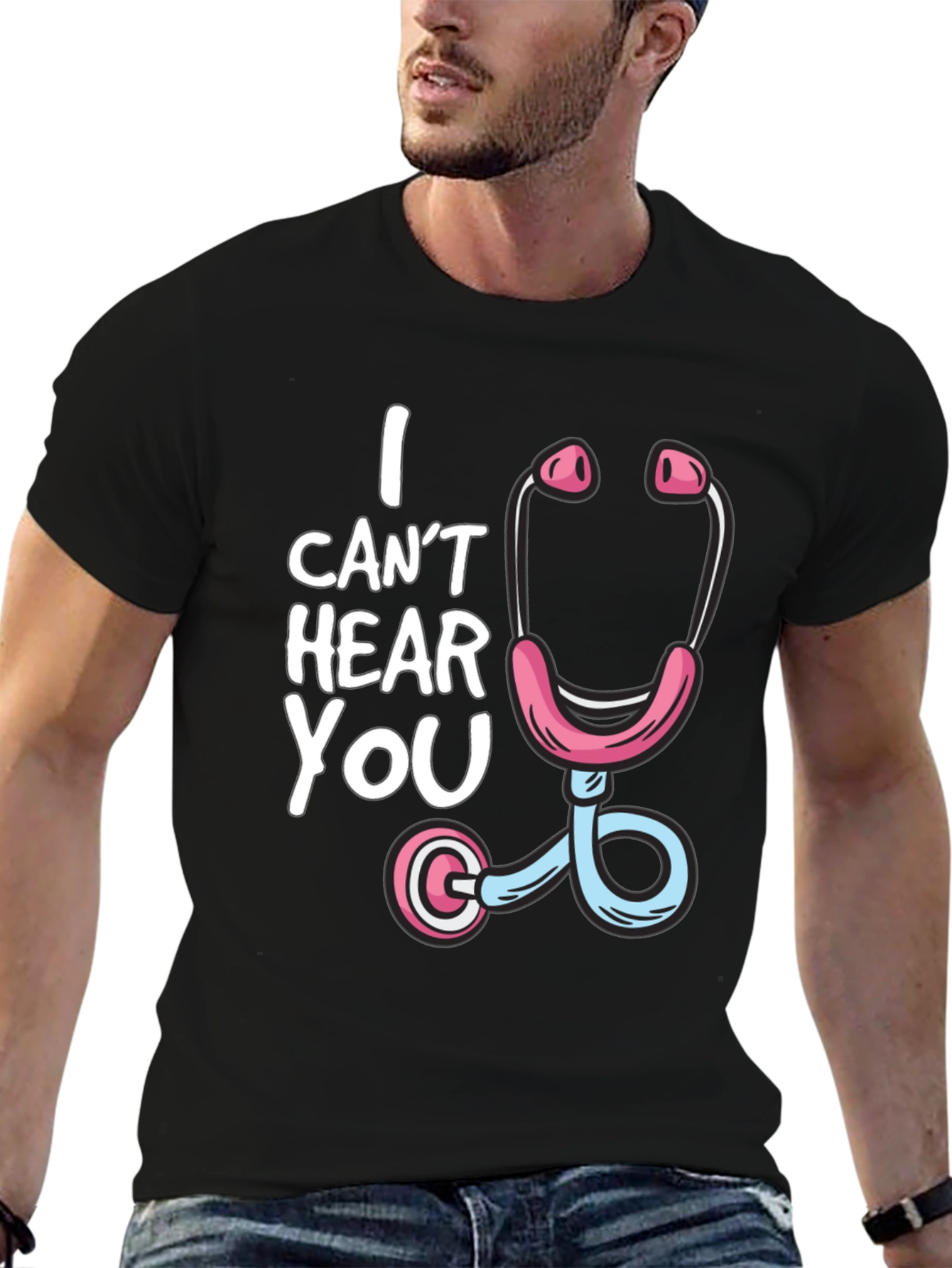 Funny Doctor Stethoscope Graphic T-Shirt