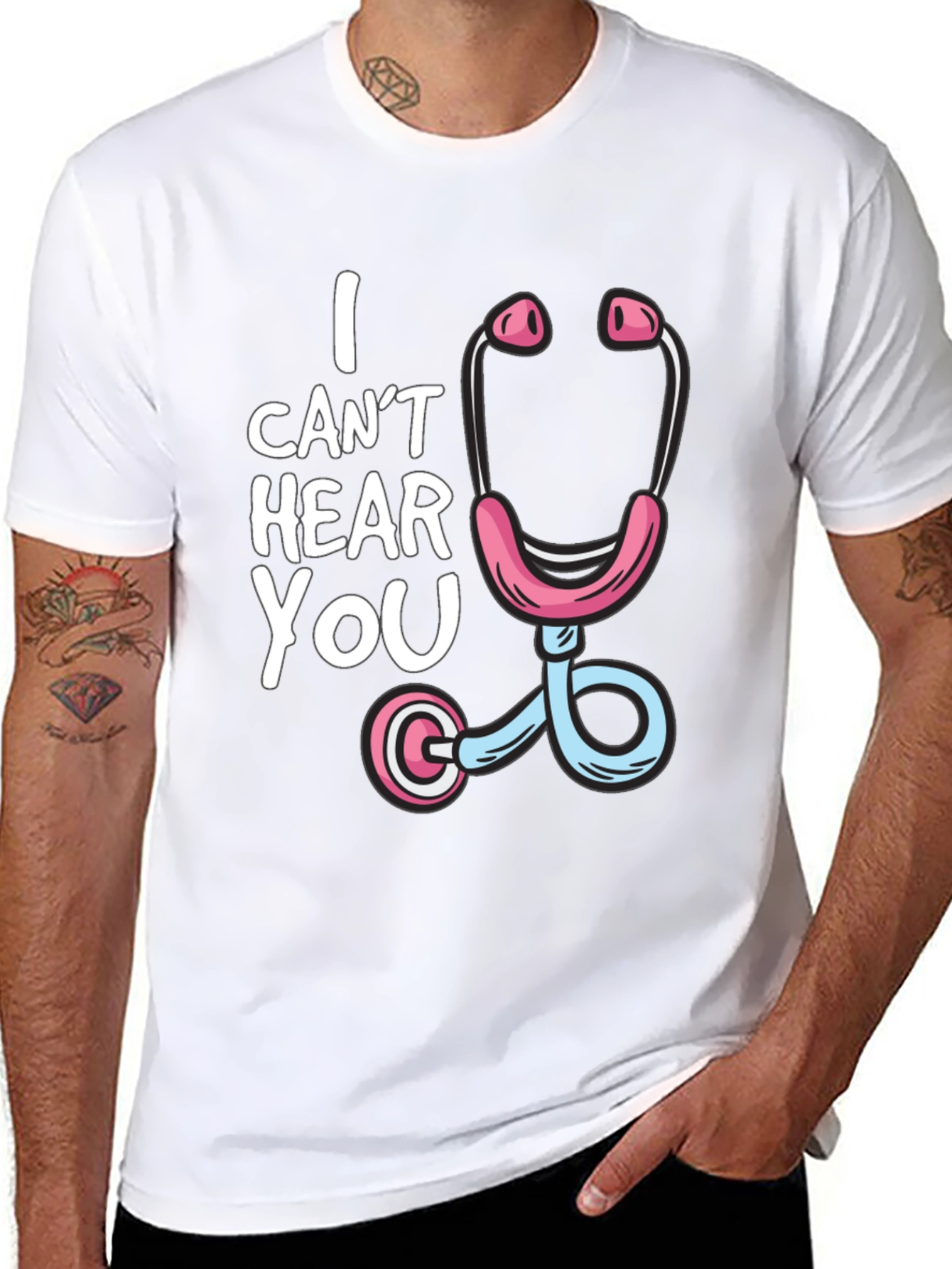 Funny Doctor Stethoscope Graphic T-Shirt