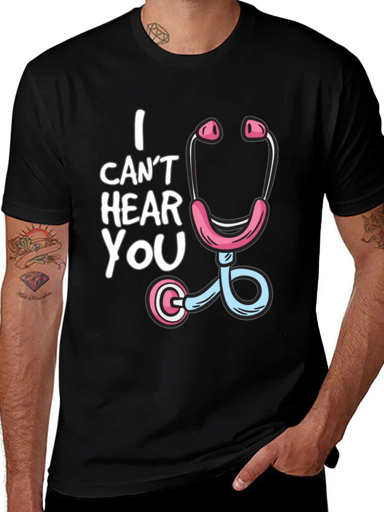 Funny Doctor Stethoscope Graphic T-Shirt