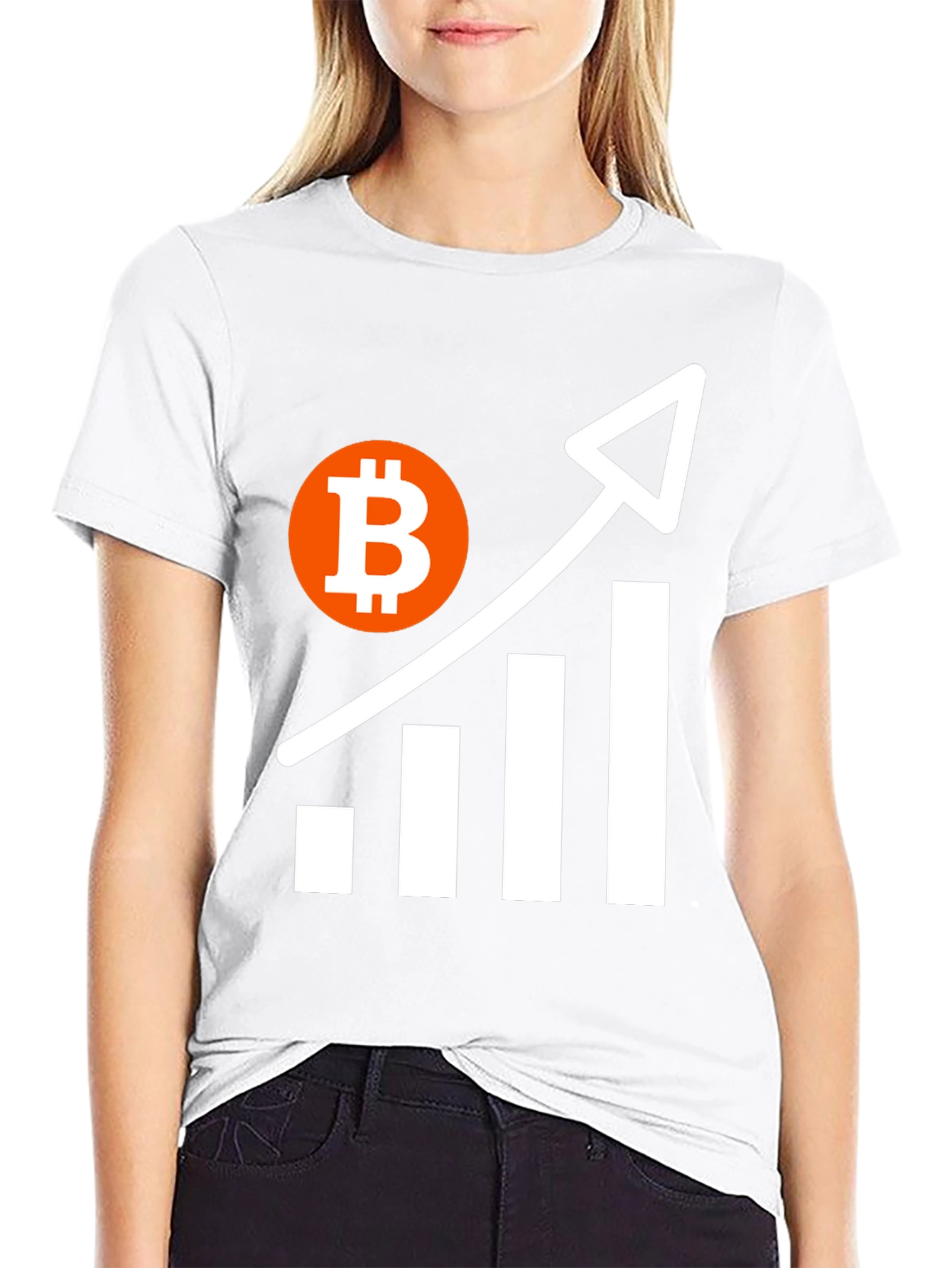 Bitcoin Crypto T-Shirt - Upward Trend Design