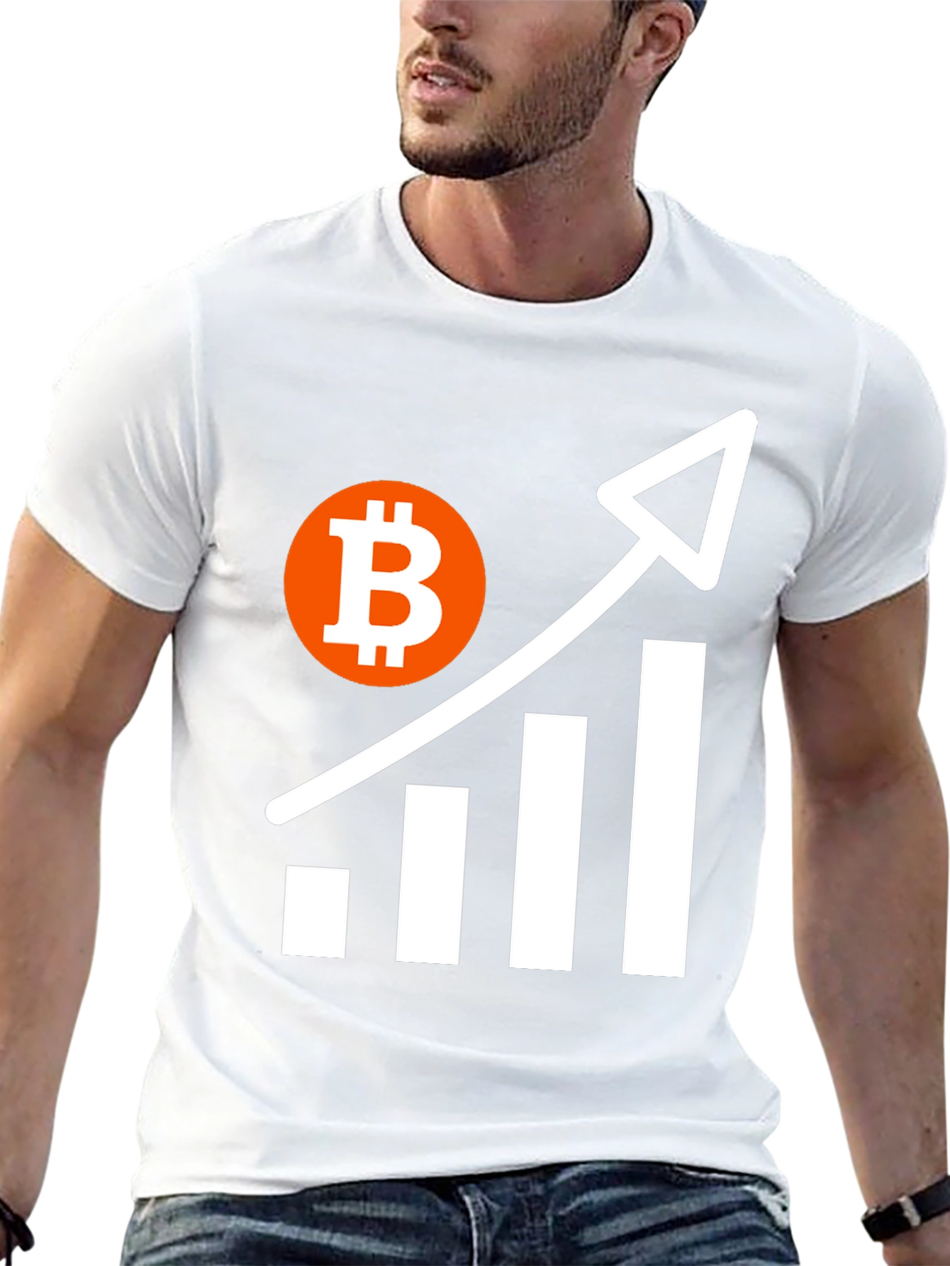 Bitcoin Crypto T-Shirt - Upward Trend Design