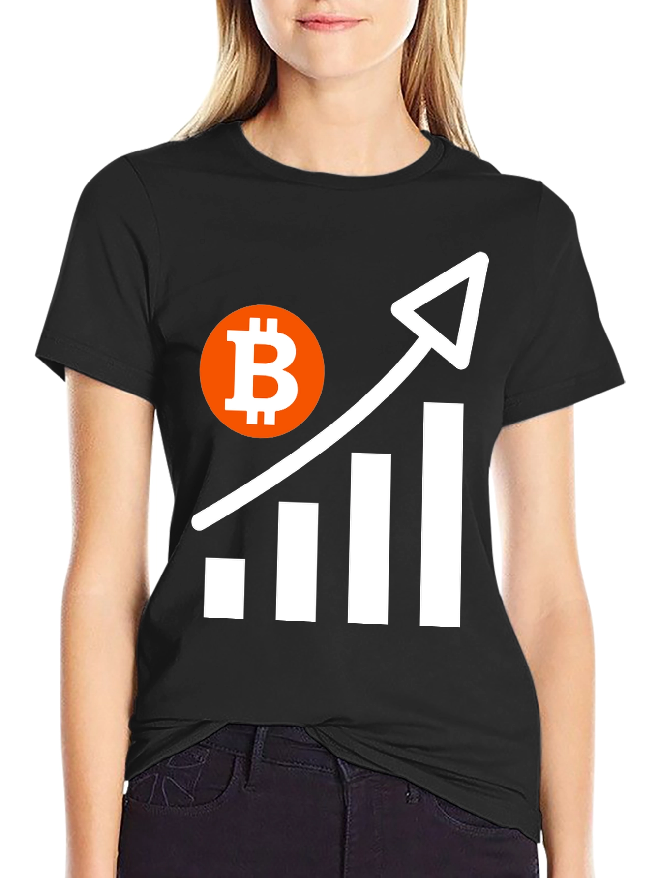Bitcoin Crypto T-Shirt - Upward Trend Design