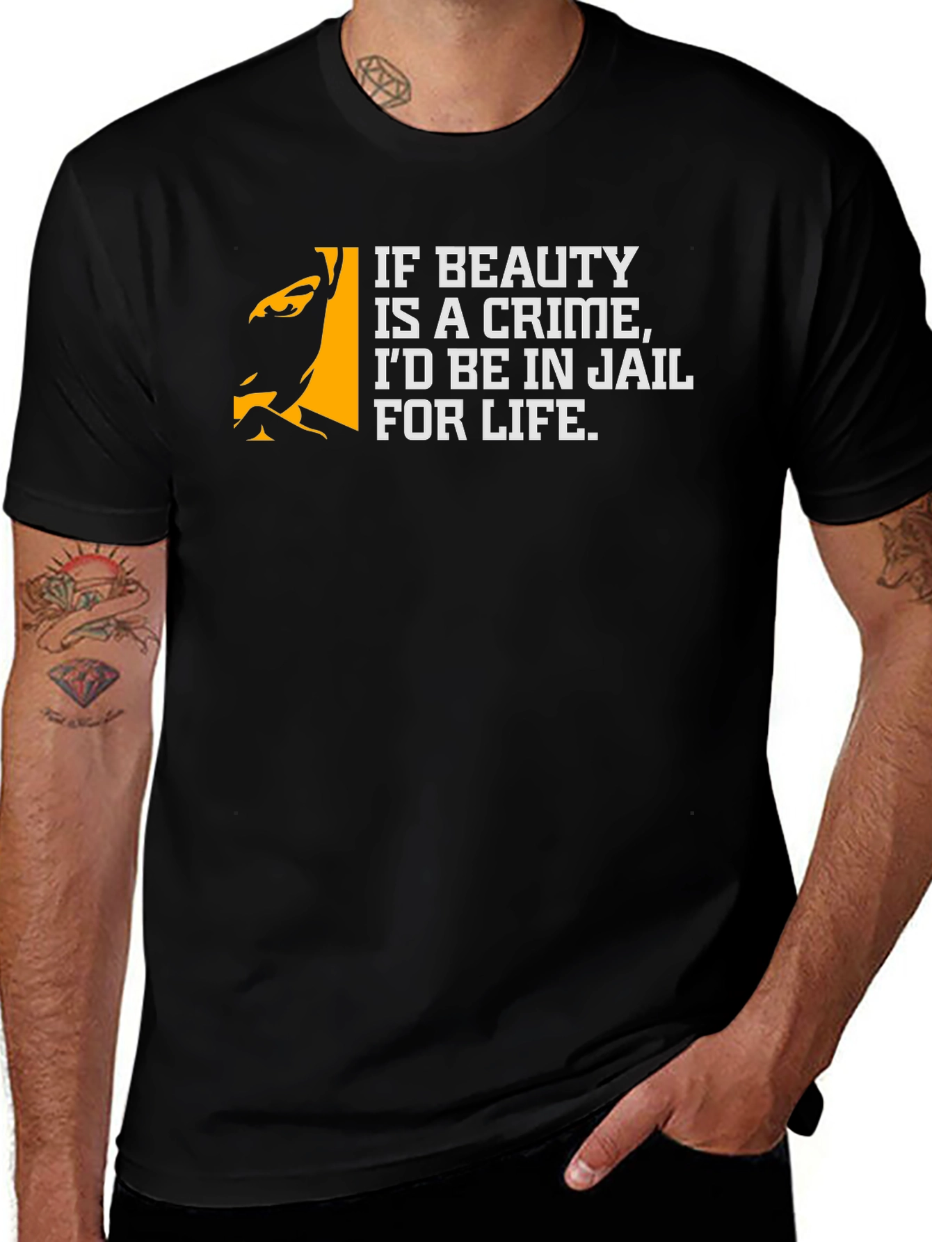 Funny Beauty Crime T-Shirt - Jail for Life