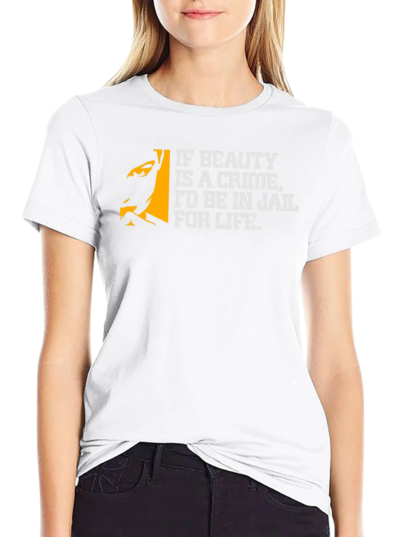 Funny Beauty Crime T-Shirt - Jail for Life