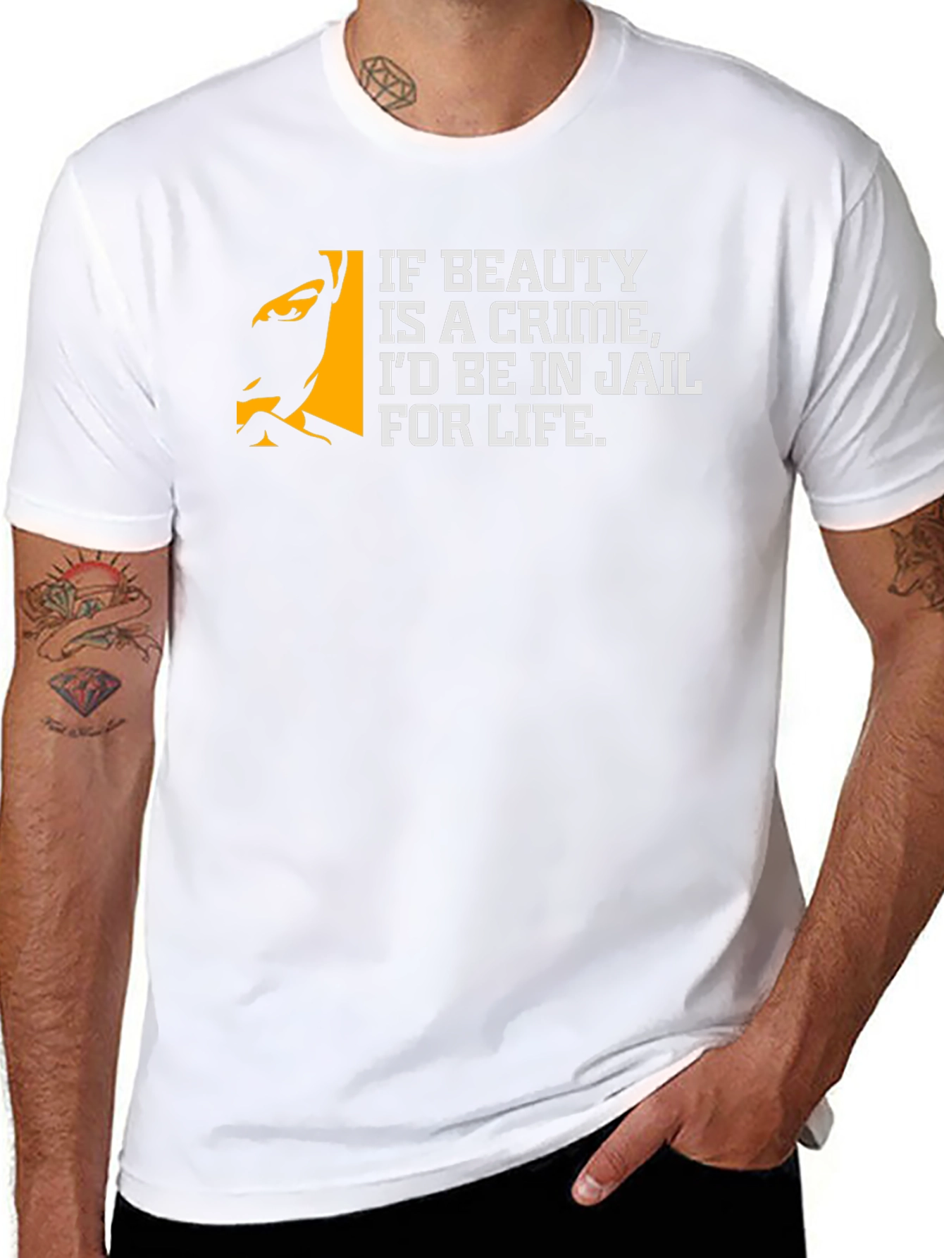 Funny Beauty Crime T-Shirt - Jail for Life