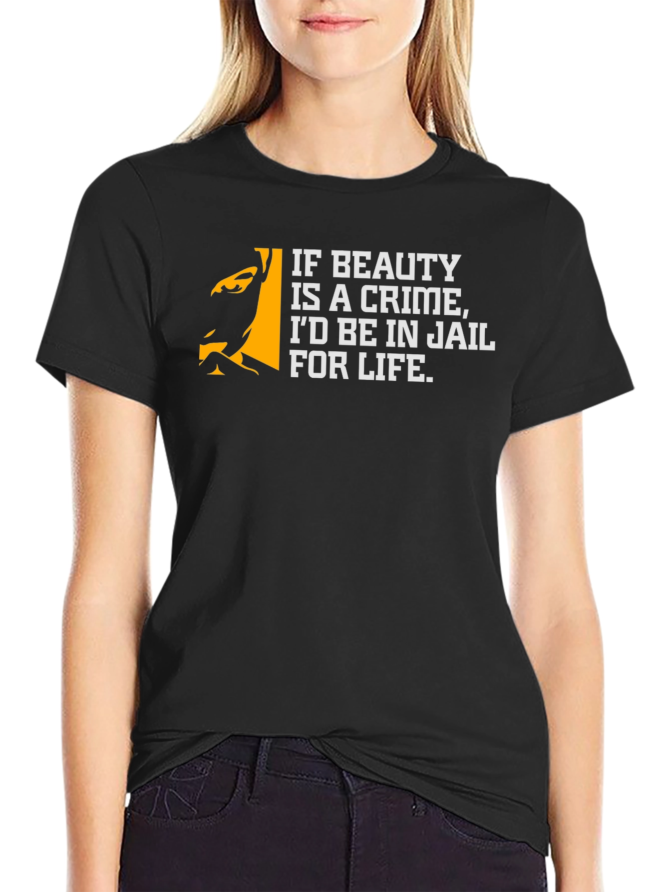 Funny Beauty Crime T-Shirt - Jail for Life