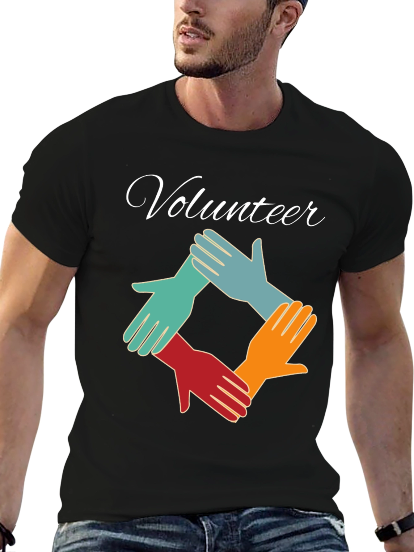 Volunteer Hands Graphic T-Shirt