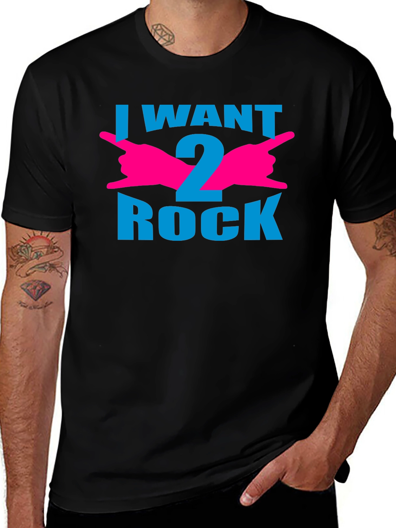 I Want 2 Rock Graphic T-Shirt